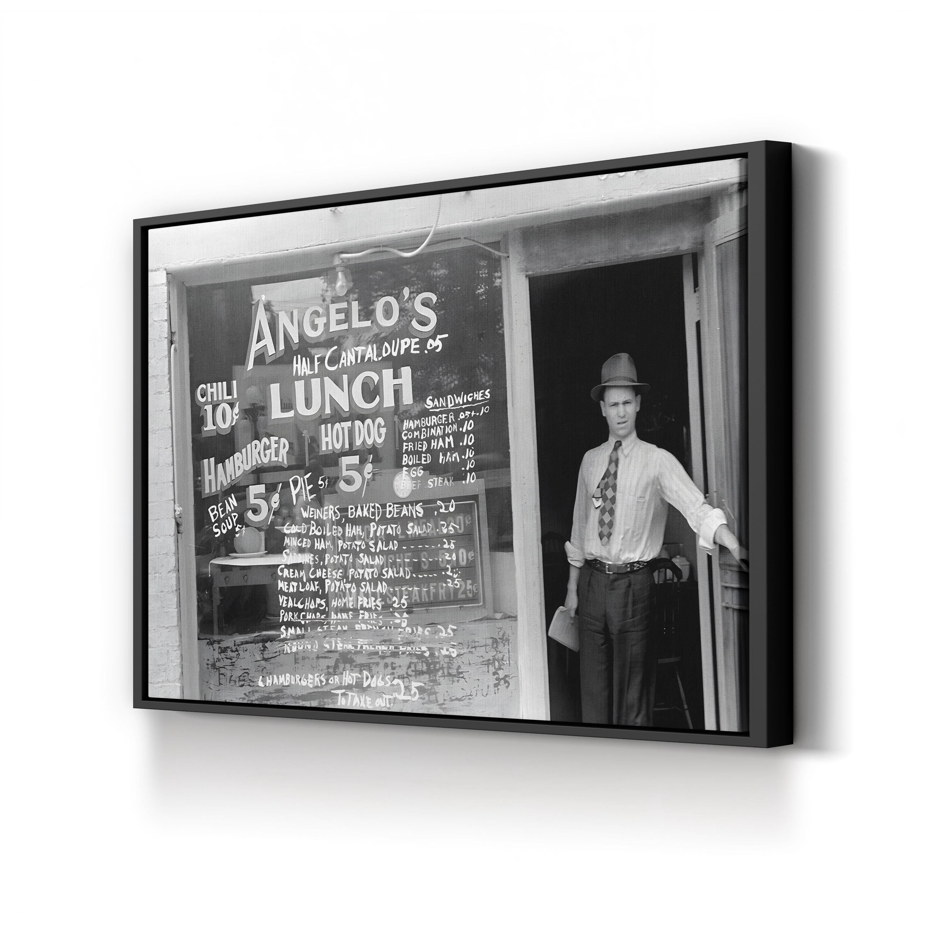 1938 Downtown Columbus, Ohio – Vintage Photography Wall Art | Black & White Cityscape Canvas Print