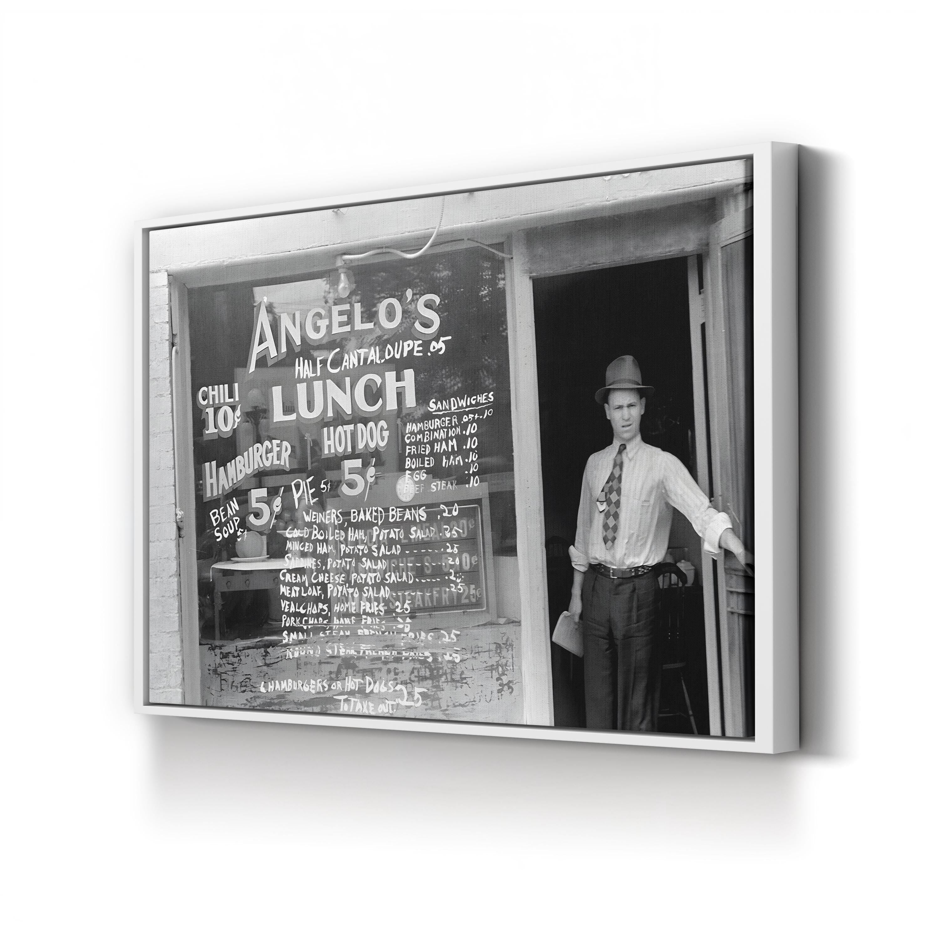 1938 Downtown Columbus, Ohio – Vintage Photography Wall Art | Black & White Cityscape Canvas Print