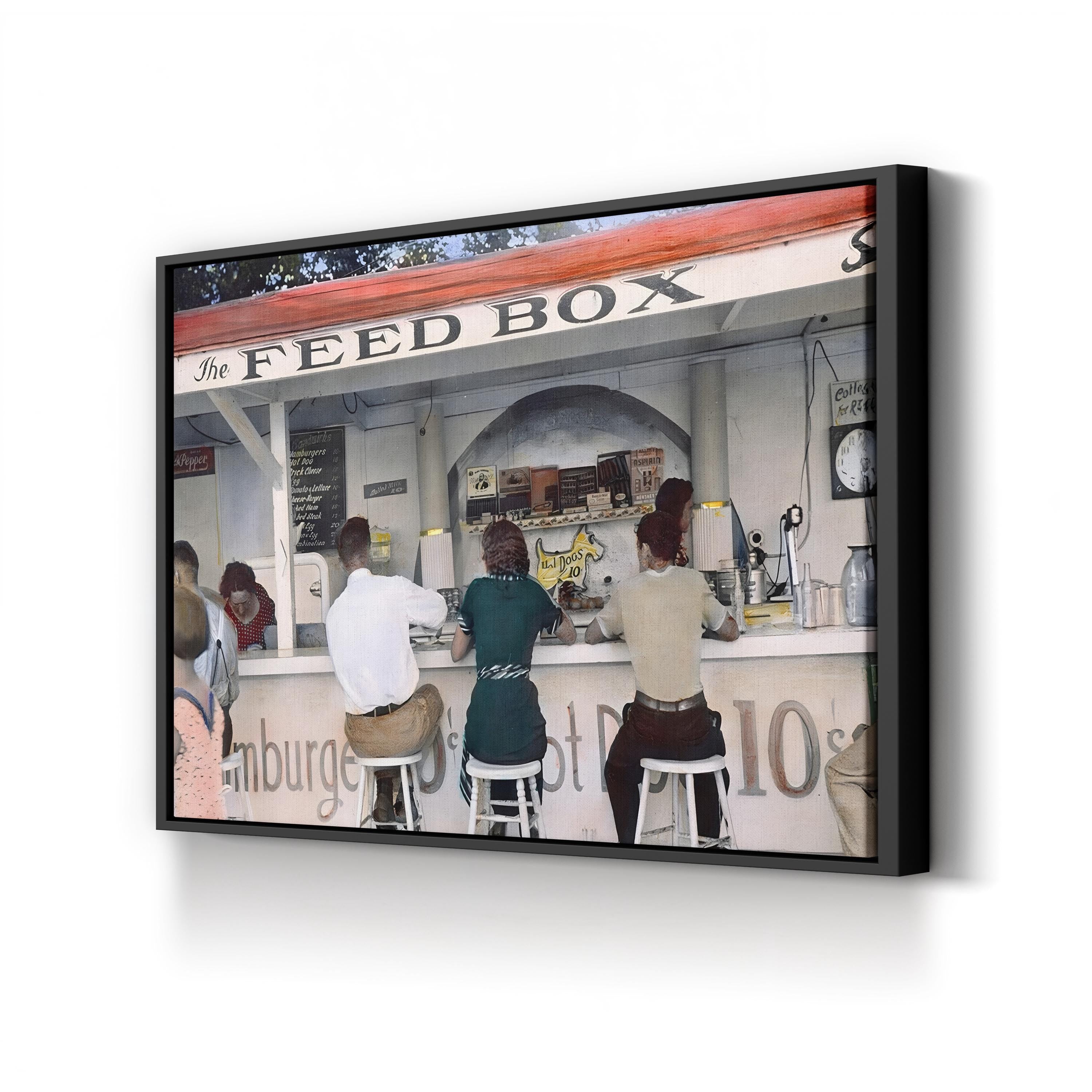 Ohio Luncheonette Diner, 1938 – Vintage Photography Wall Art | Retro Americana Canvas Print