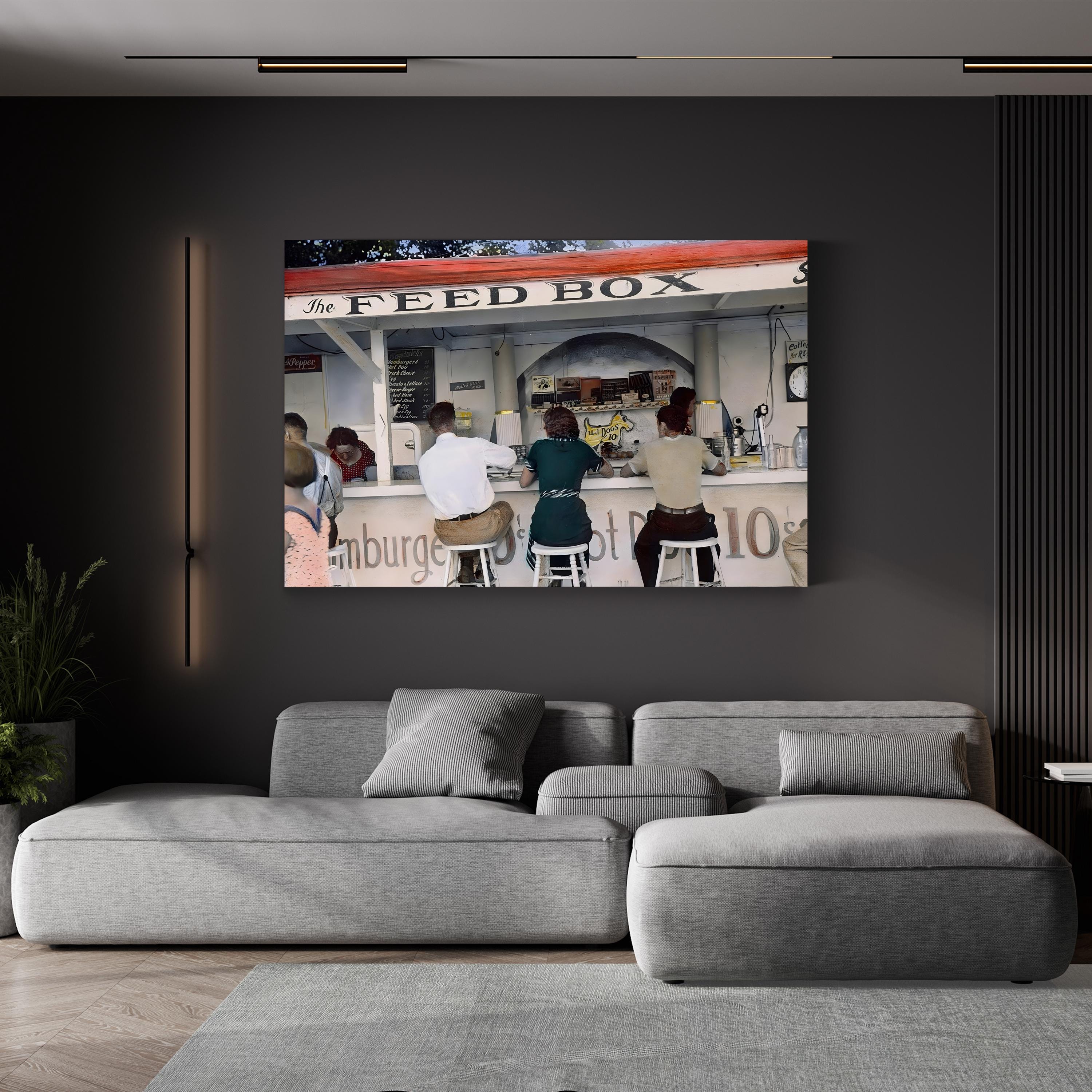 Ohio Luncheonette Diner, 1938 – Vintage Photography Wall Art | Retro Americana Canvas Print