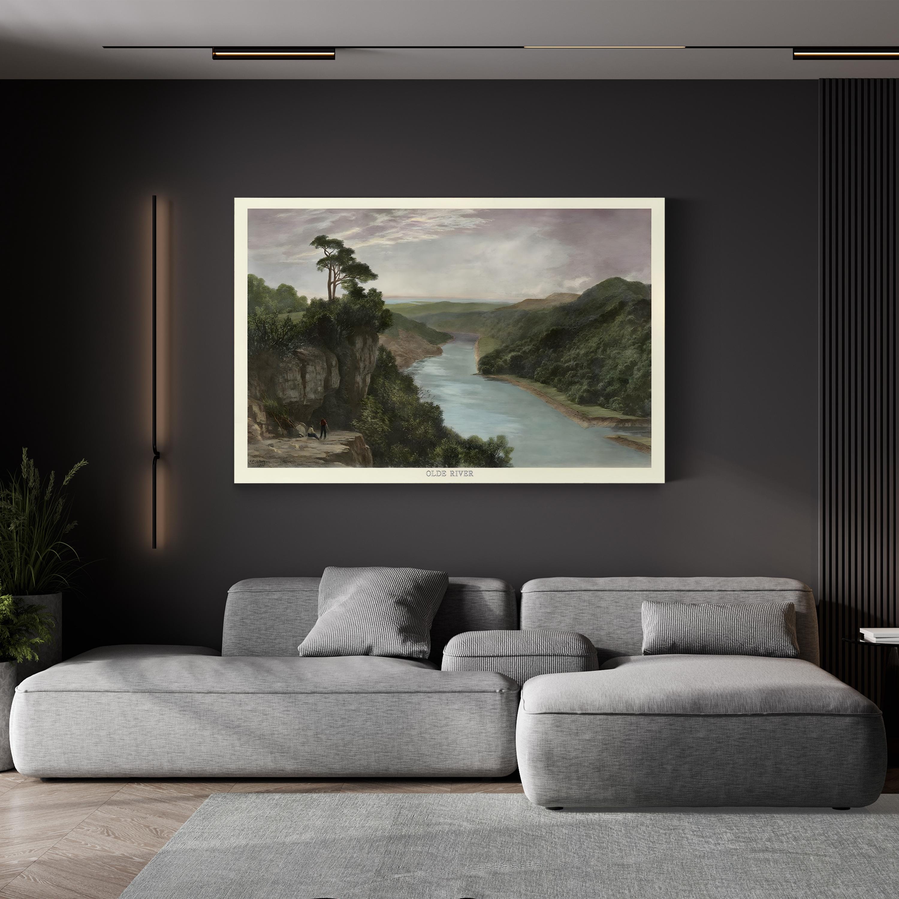 Olde River Landscape canvas print in Gallery Canvas frame