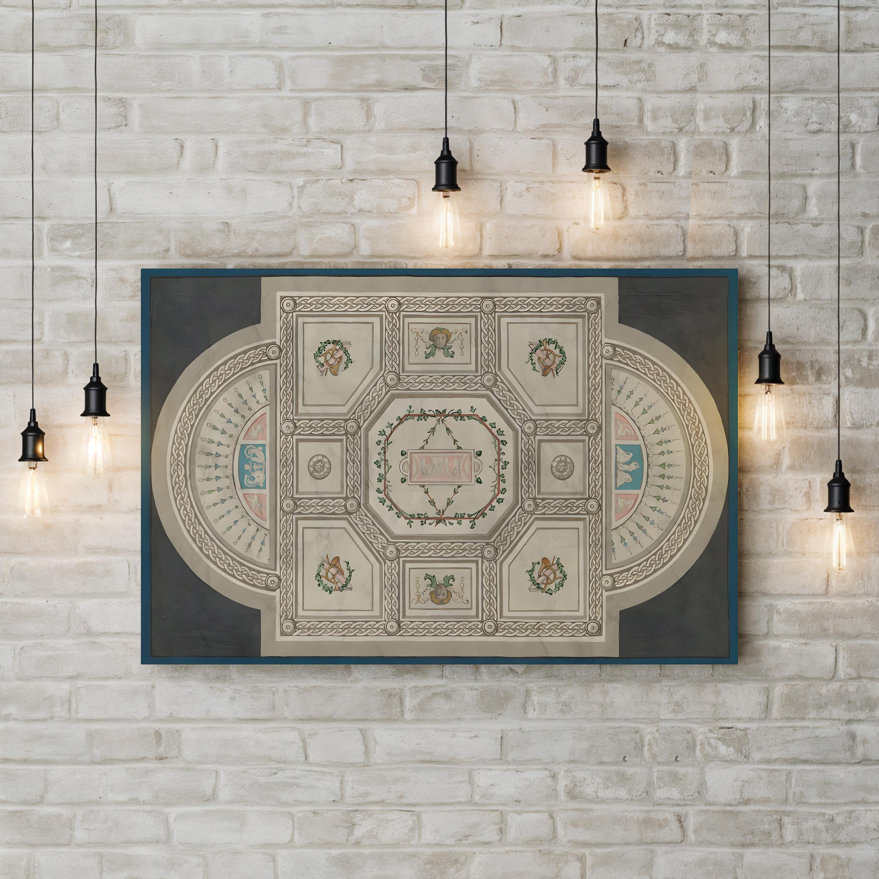 Parisian Ceiling Design – Classical French Architectural Wall Art by June Erica Vess