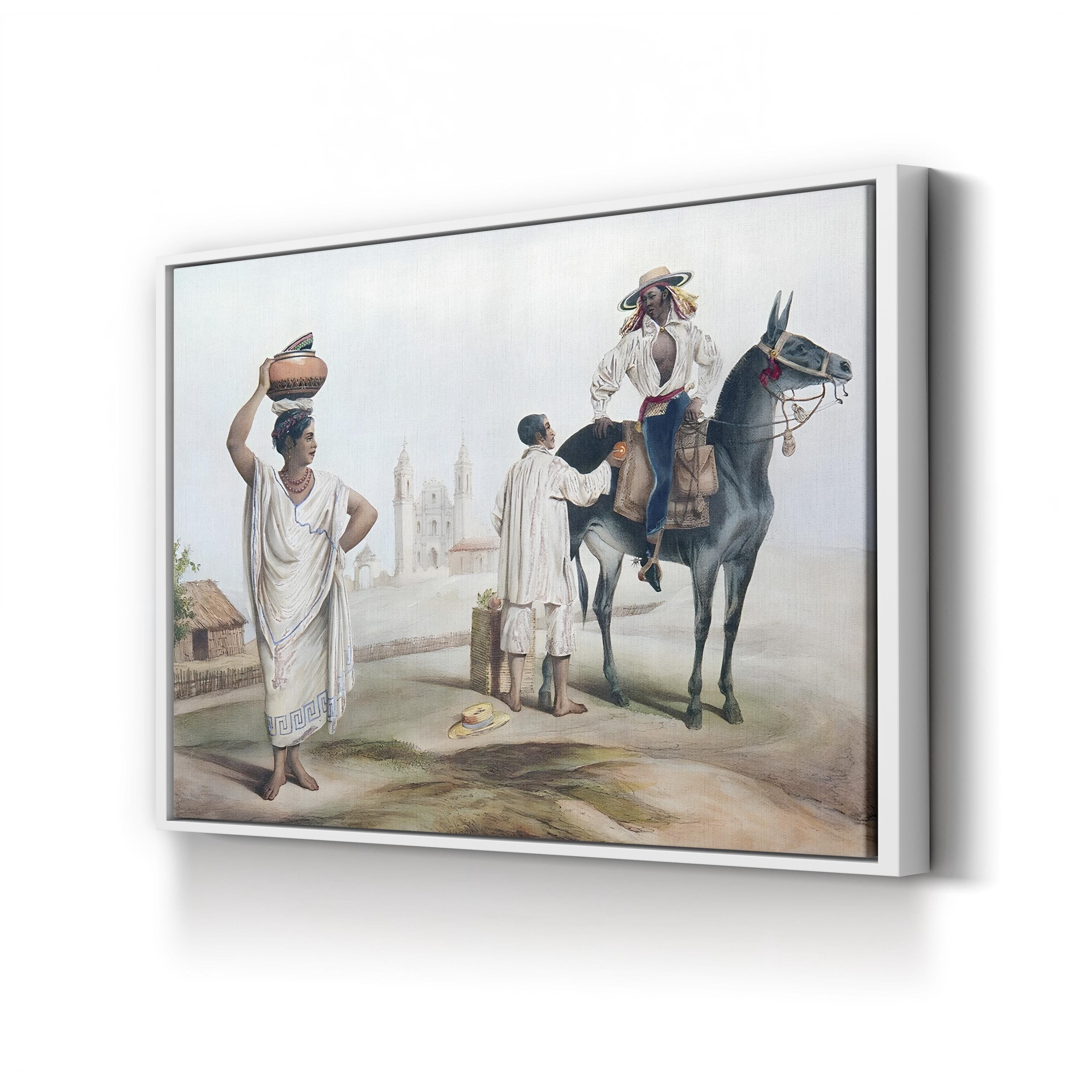 People of Tierra Caliente – Carlos Nebel Wall Art | 1830s Lithograph Canvas Print