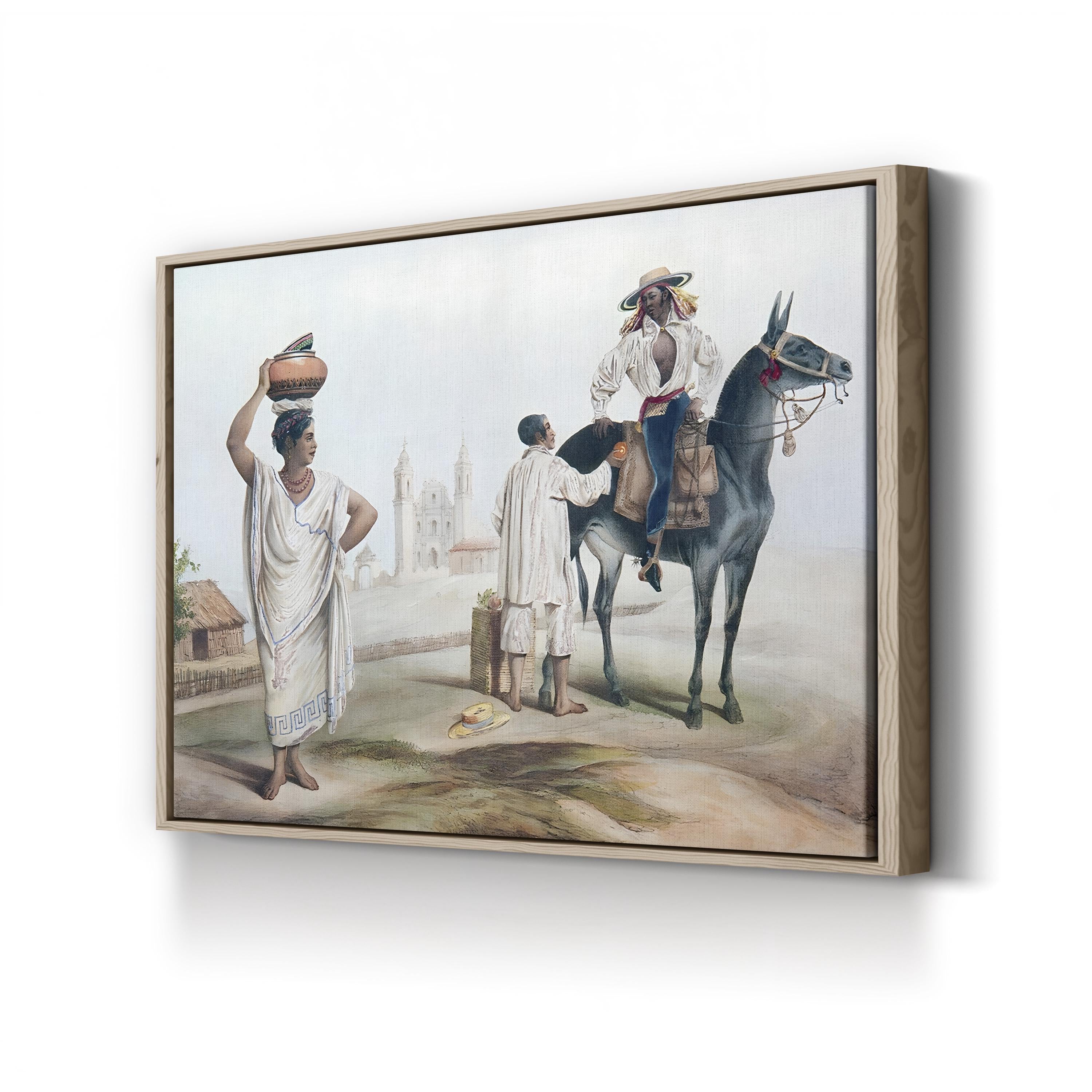 People of Tierra Caliente – Carlos Nebel Wall Art | 1830s Lithograph Canvas Print