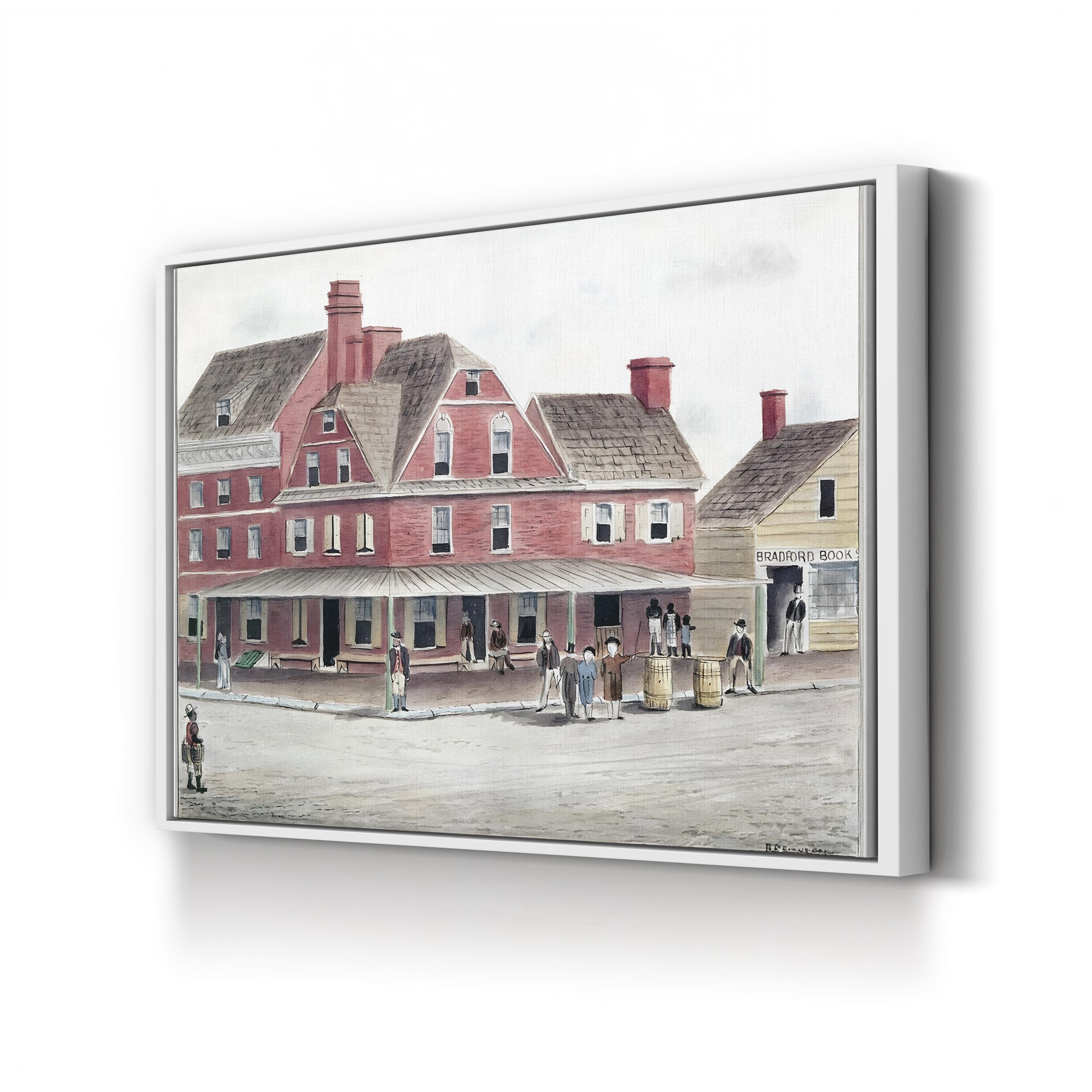 Philadelphia, 1770 – London Coffee House Historic Watercolor Wall Art by Benjamin Ridgeway Evans