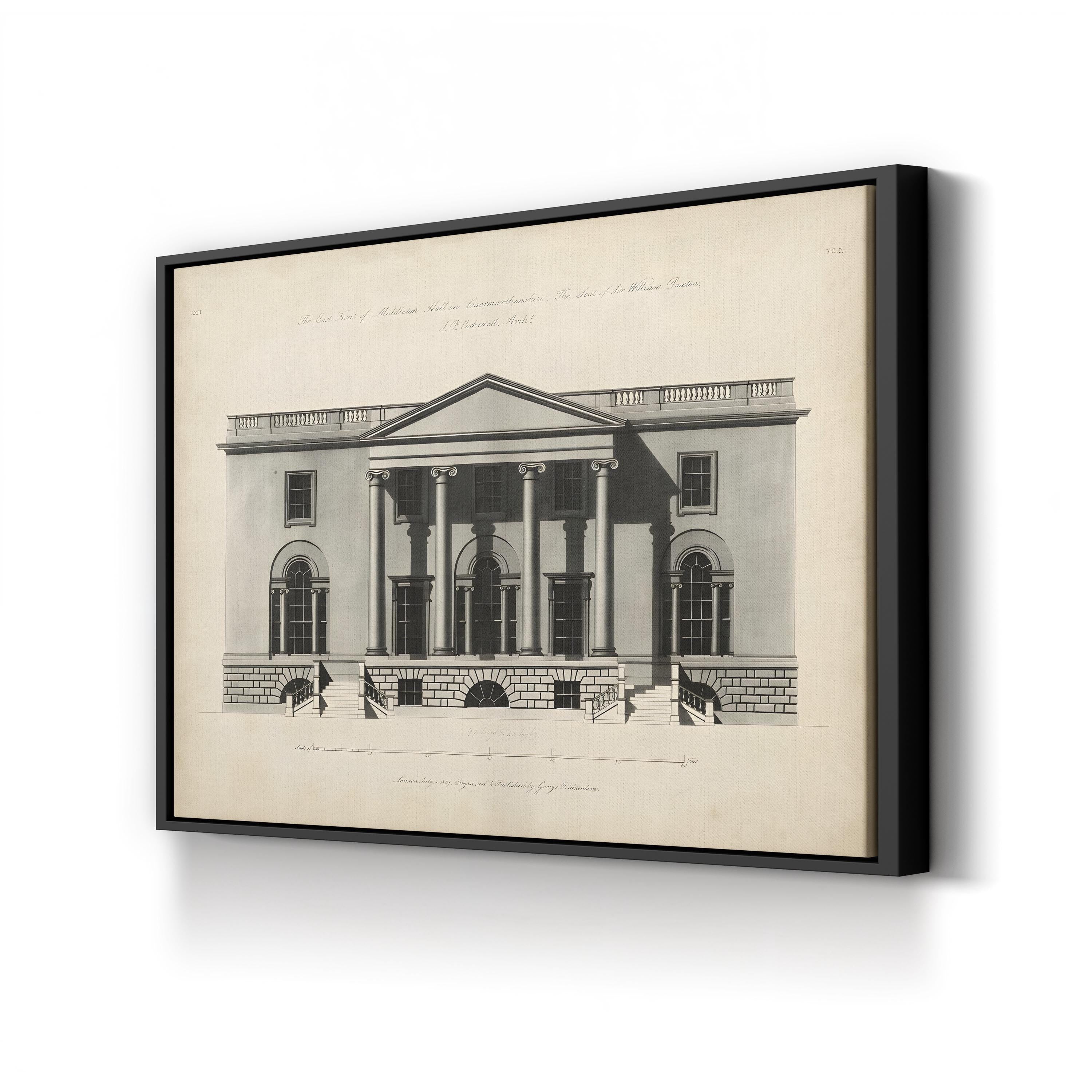 Richardson Architecture I Wall Art – Black and White Classical Architectural Print