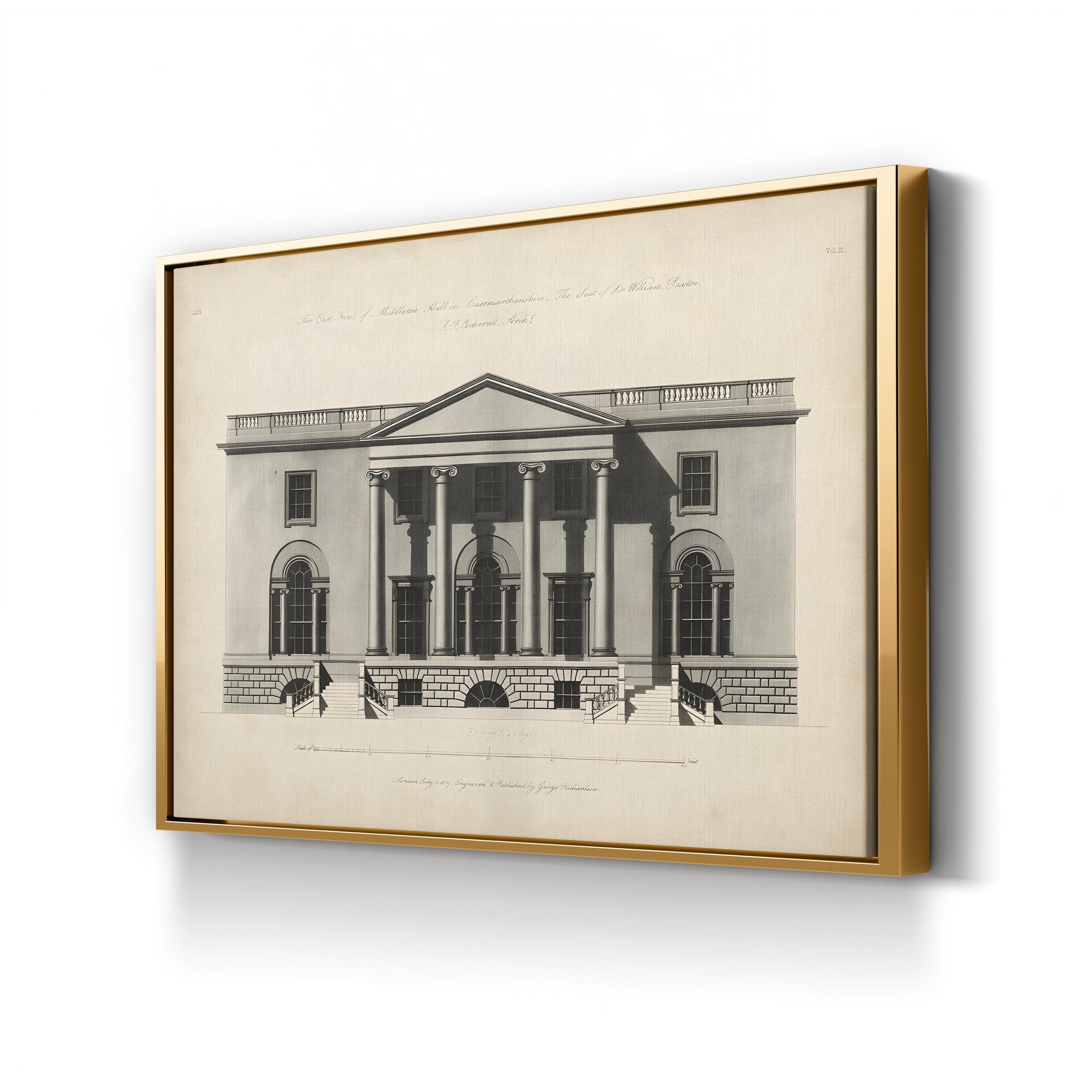 Richardson Architecture I Wall Art – Black and White Classical Architectural Print
