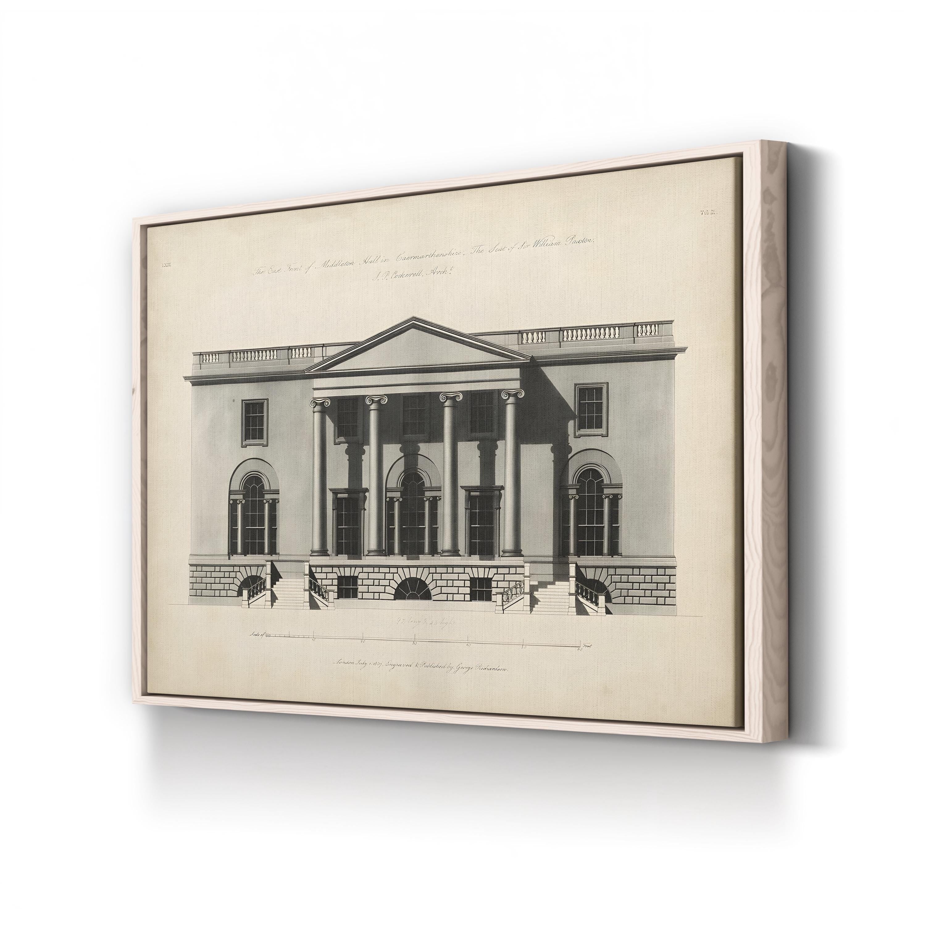 Richardson Architecture I Wall Art – Black and White Classical Architectural Print