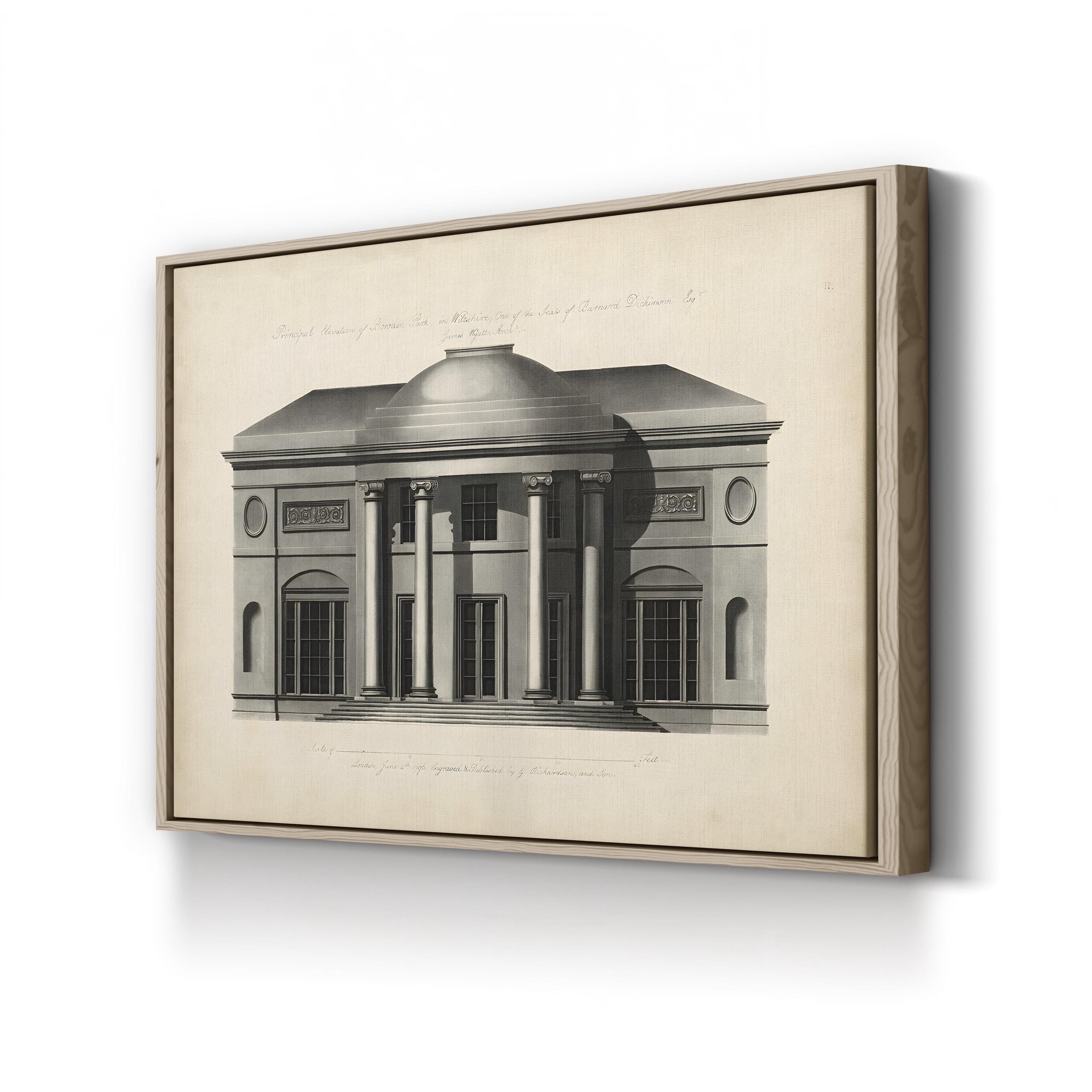Richardson Architecture III Wall Art by George Richardson – Vintage Black & White Architectural Canvas