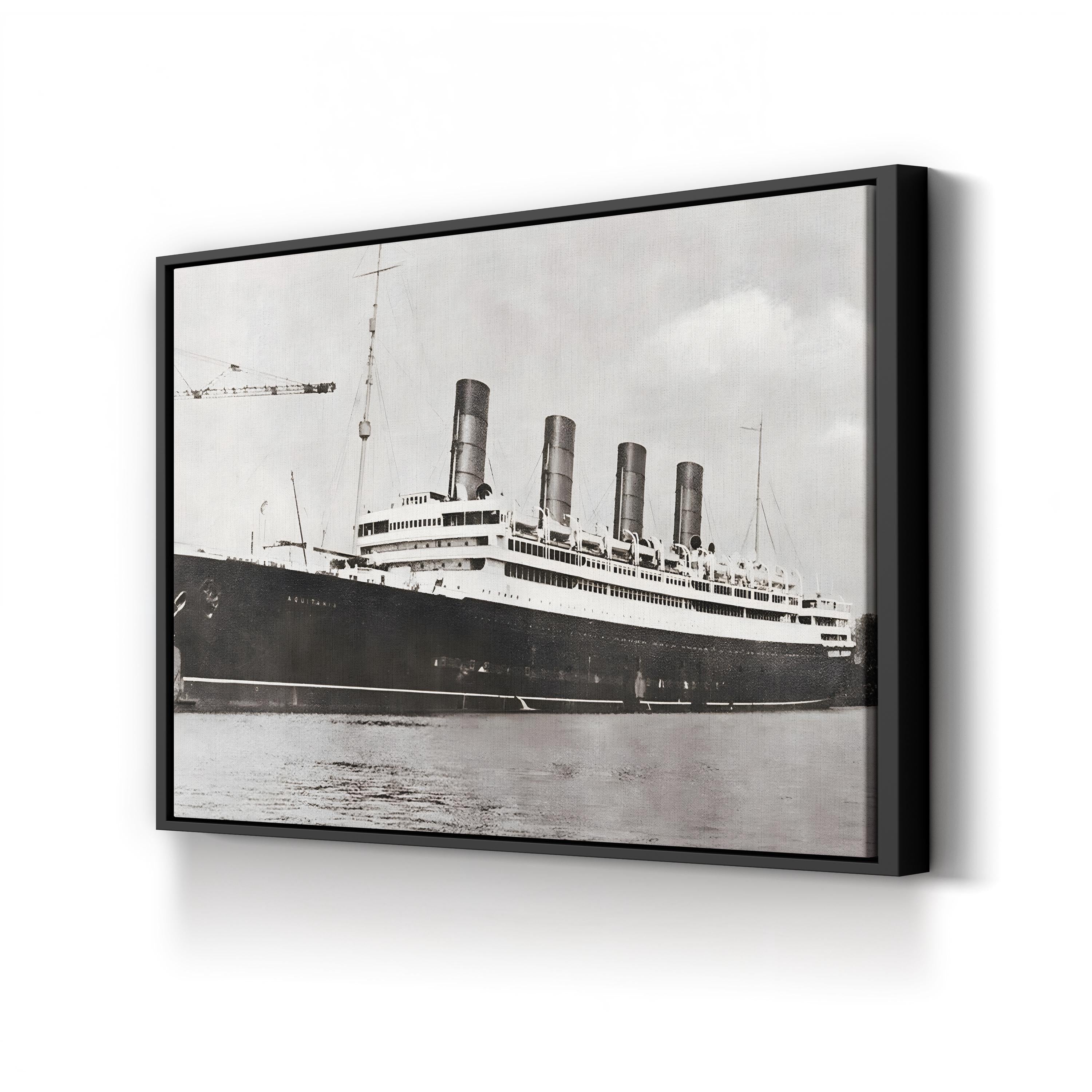 RMS Aquitania, Cunard Line Ocean Liner in 1913 Wall Art – Historic Nautical Canvas Print