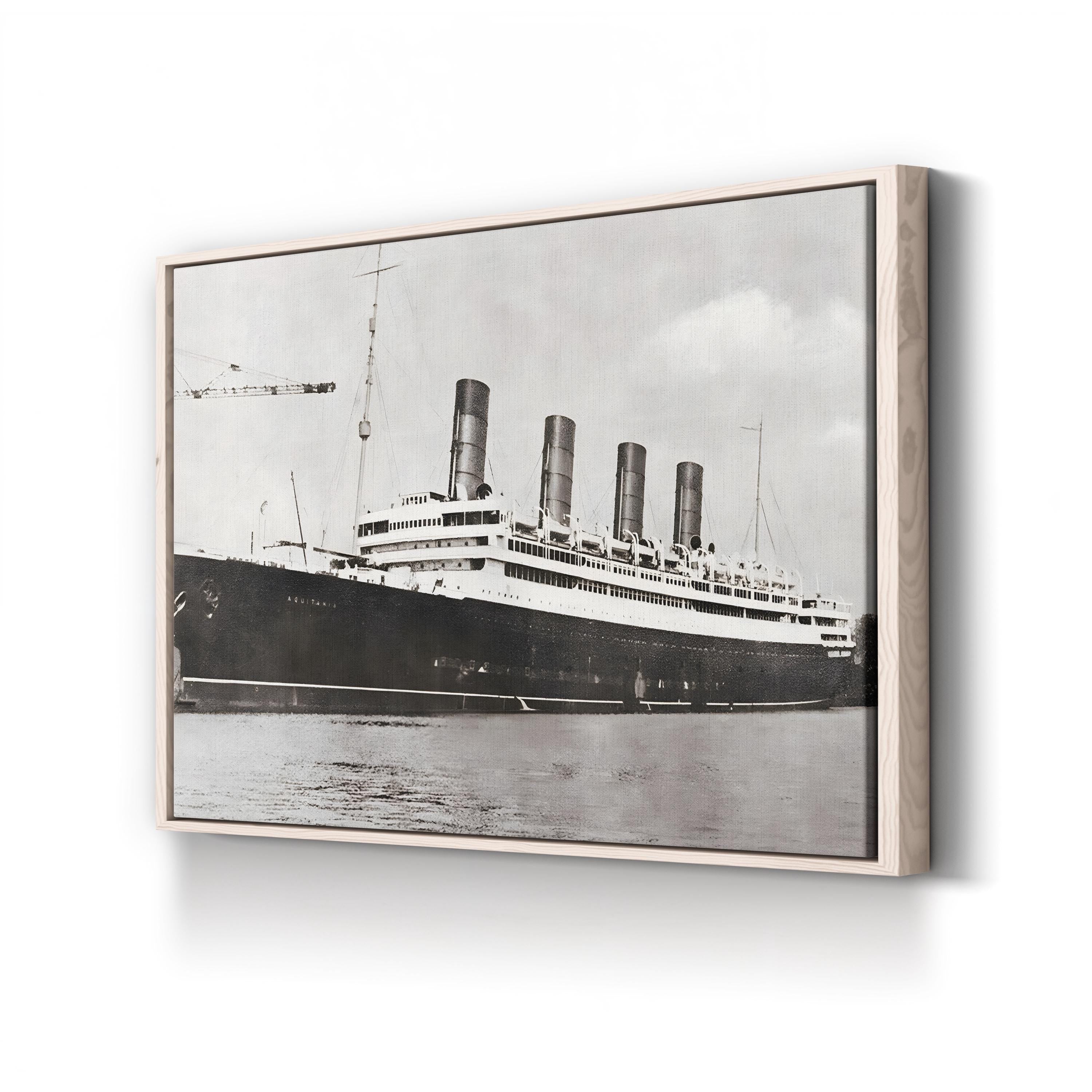 RMS Aquitania, Cunard Line Ocean Liner in 1913 Wall Art – Historic Nautical Canvas Print