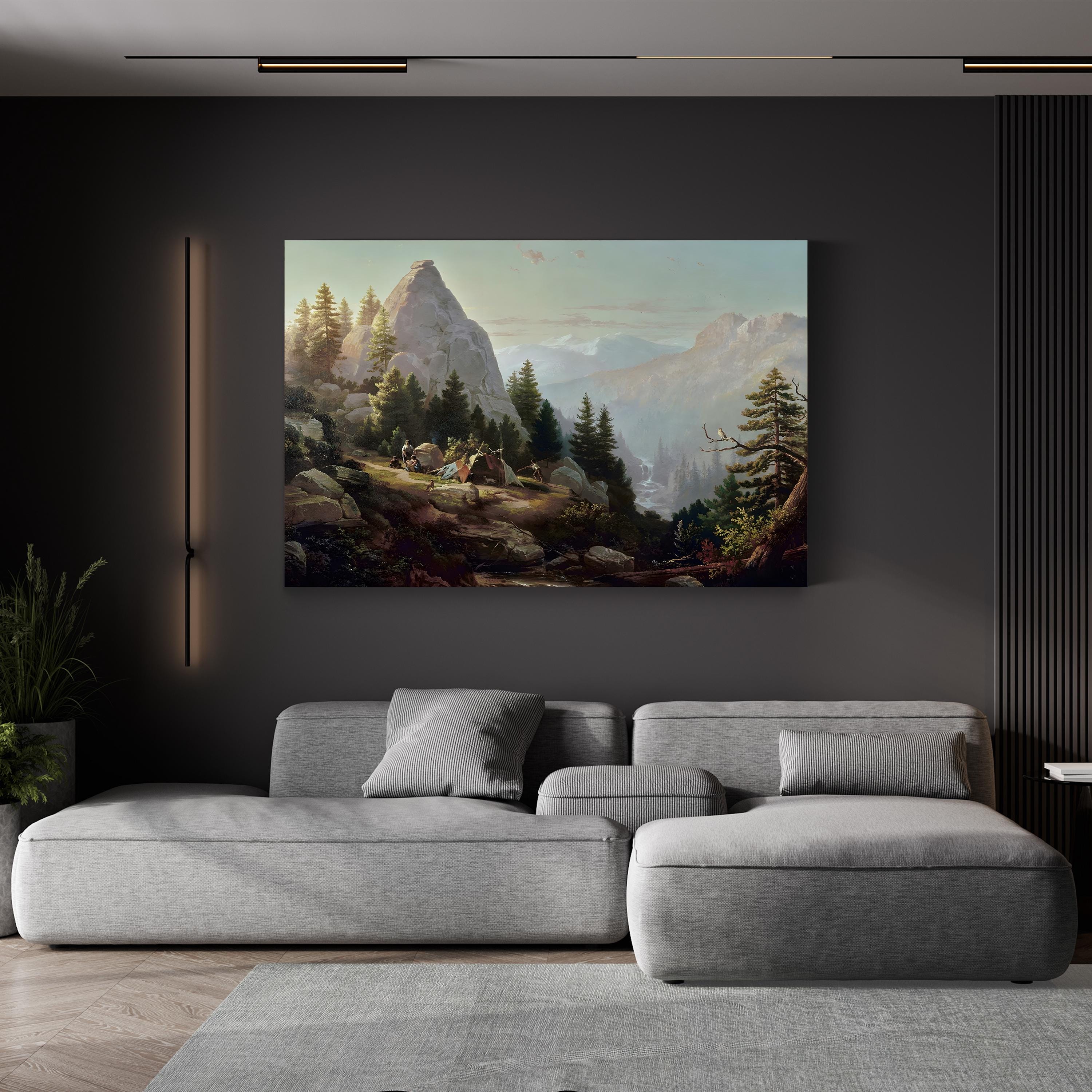 Sugar Loaf Peak, El Dorado County, c.1865 Wall Art by Thomas Hill – Vintage American Landscape Canvas Print
