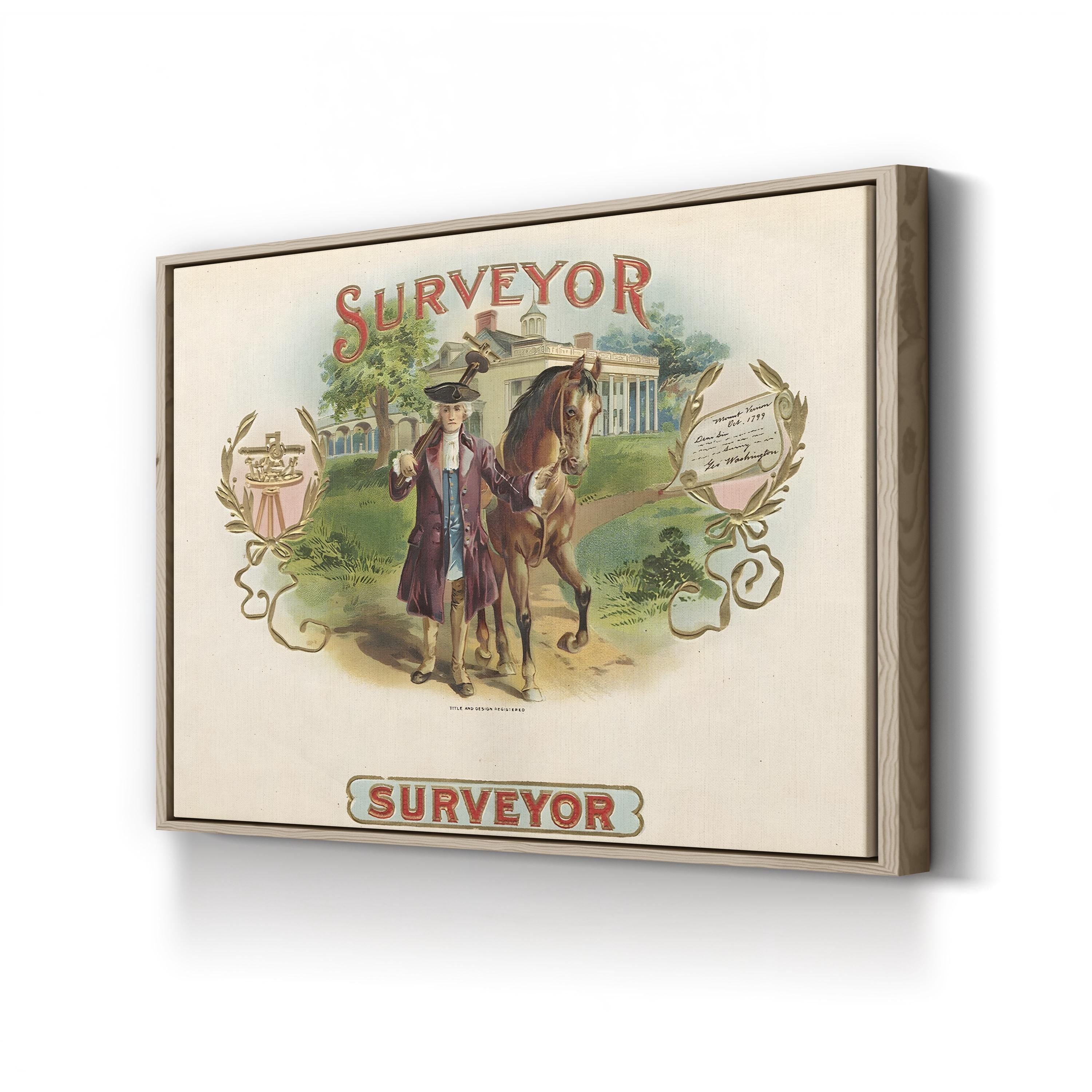 Vintage Surveyor’s Map – Period Illustration Wall Art | Historic Cartography Canvas Print
