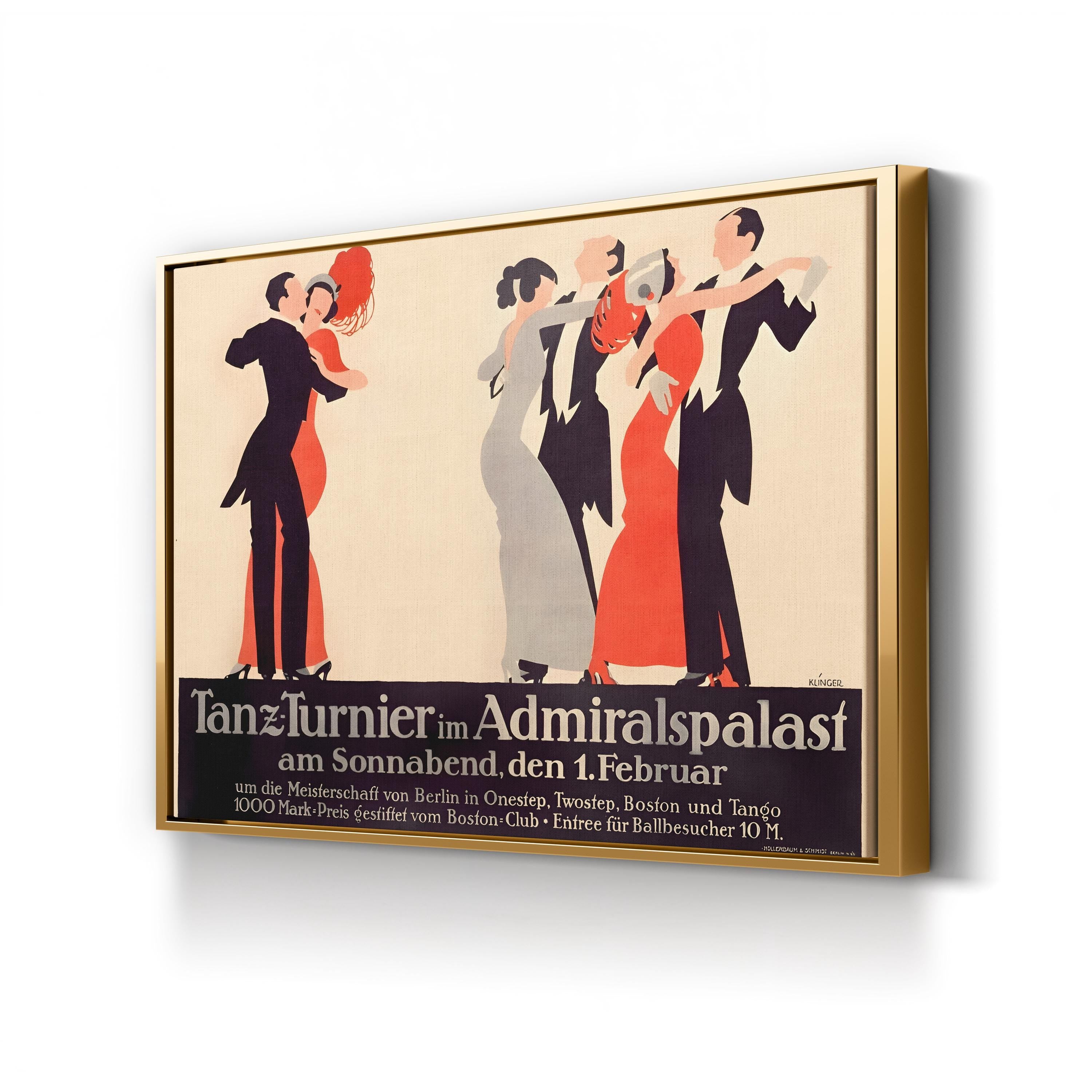 Tanz-Turnier – Admiralspalast Vintage Dance Poster Wall Art