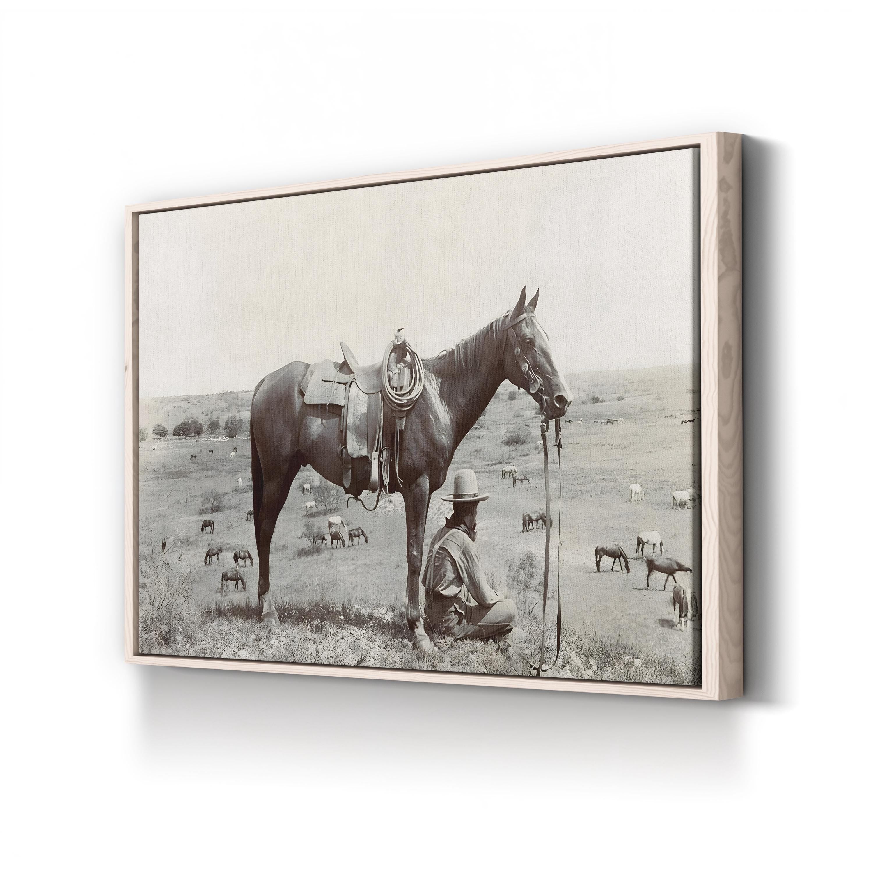 Vintage Texas Cowboy, 1910 – Vintage Photography Wall Art | Western Canvas Print