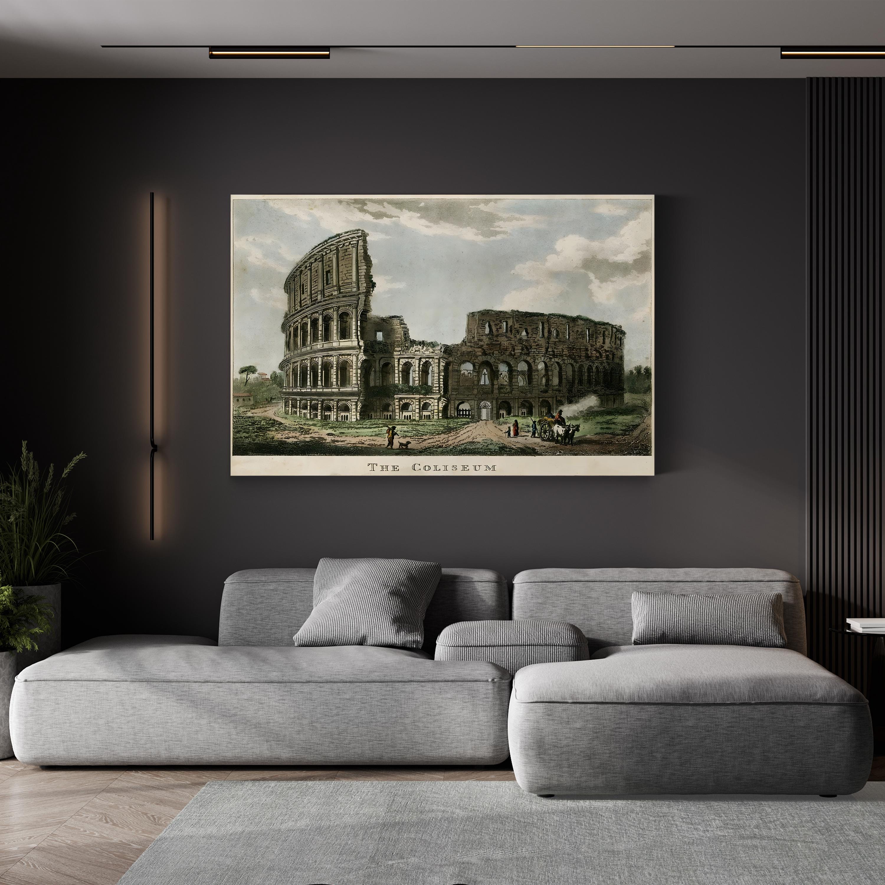 The Coliseum – Vintage Roman Architecture Wall Art by Merigot