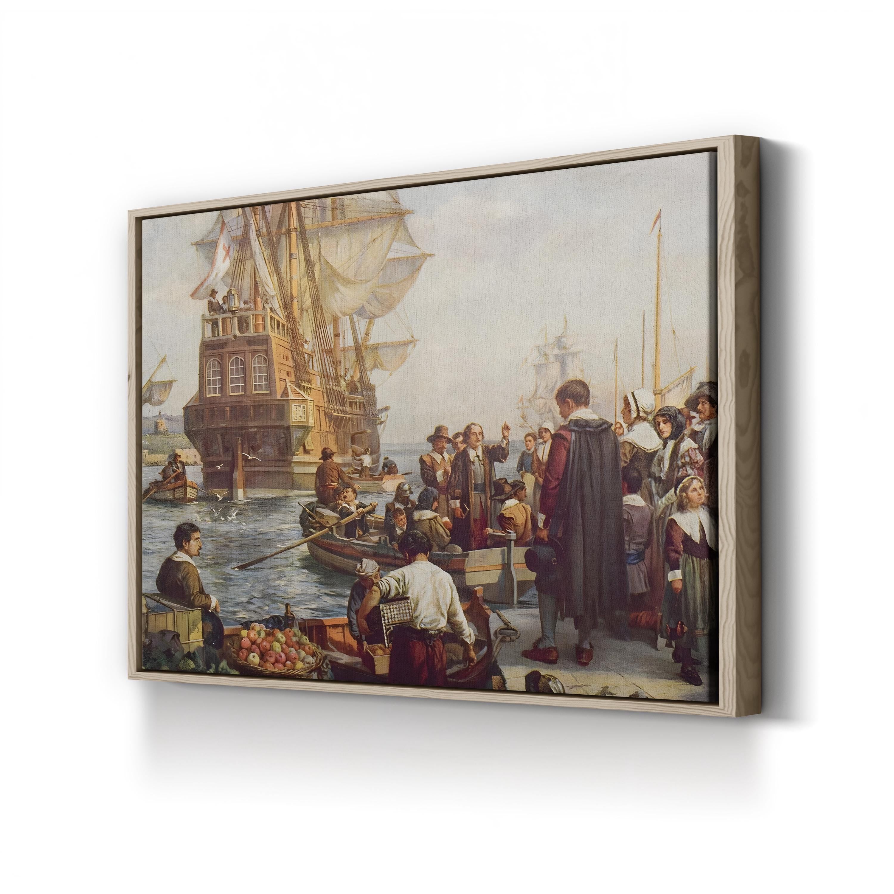 Maritime in 1620 the Historic The Departure of the Pilgrim Fathers