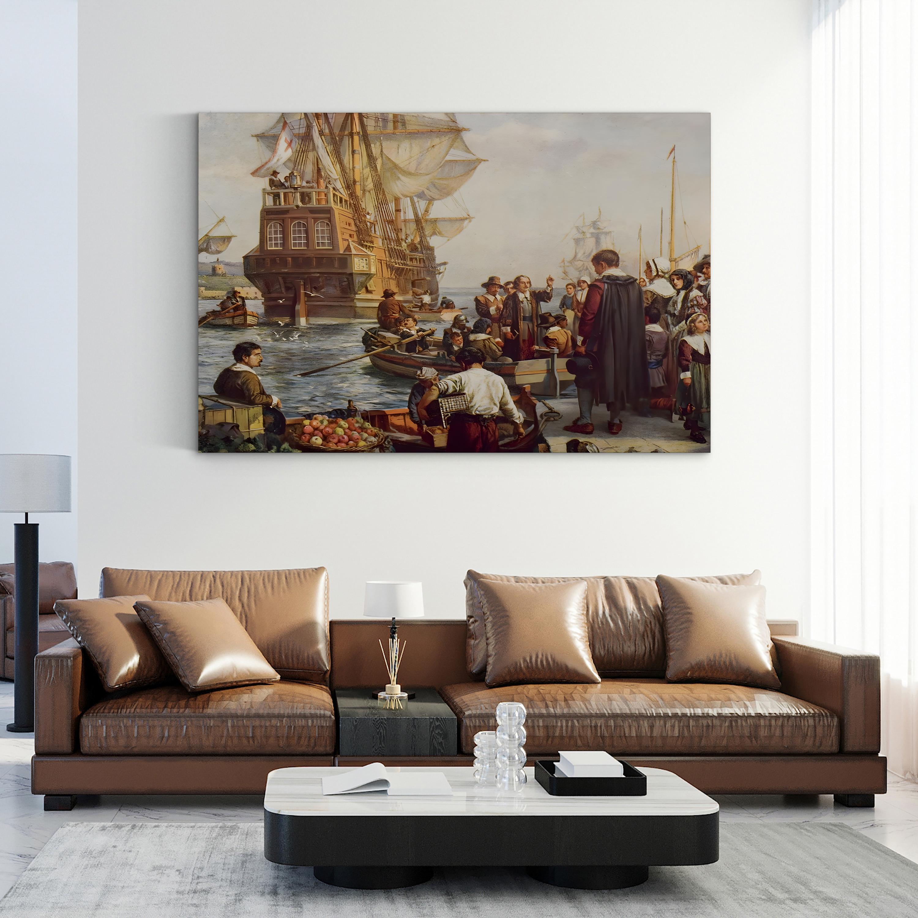 Maritime in 1620 the Historic The Departure of the Pilgrim Fathers