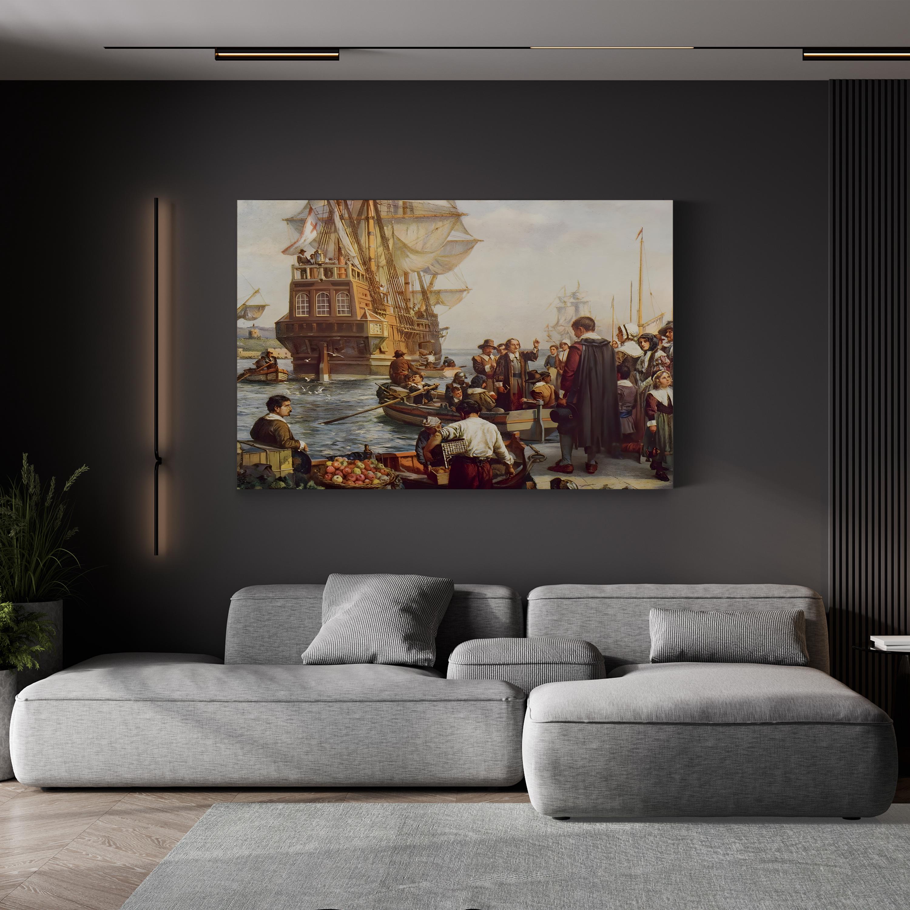 Maritime in 1620 the Historic The Departure of the Pilgrim Fathers