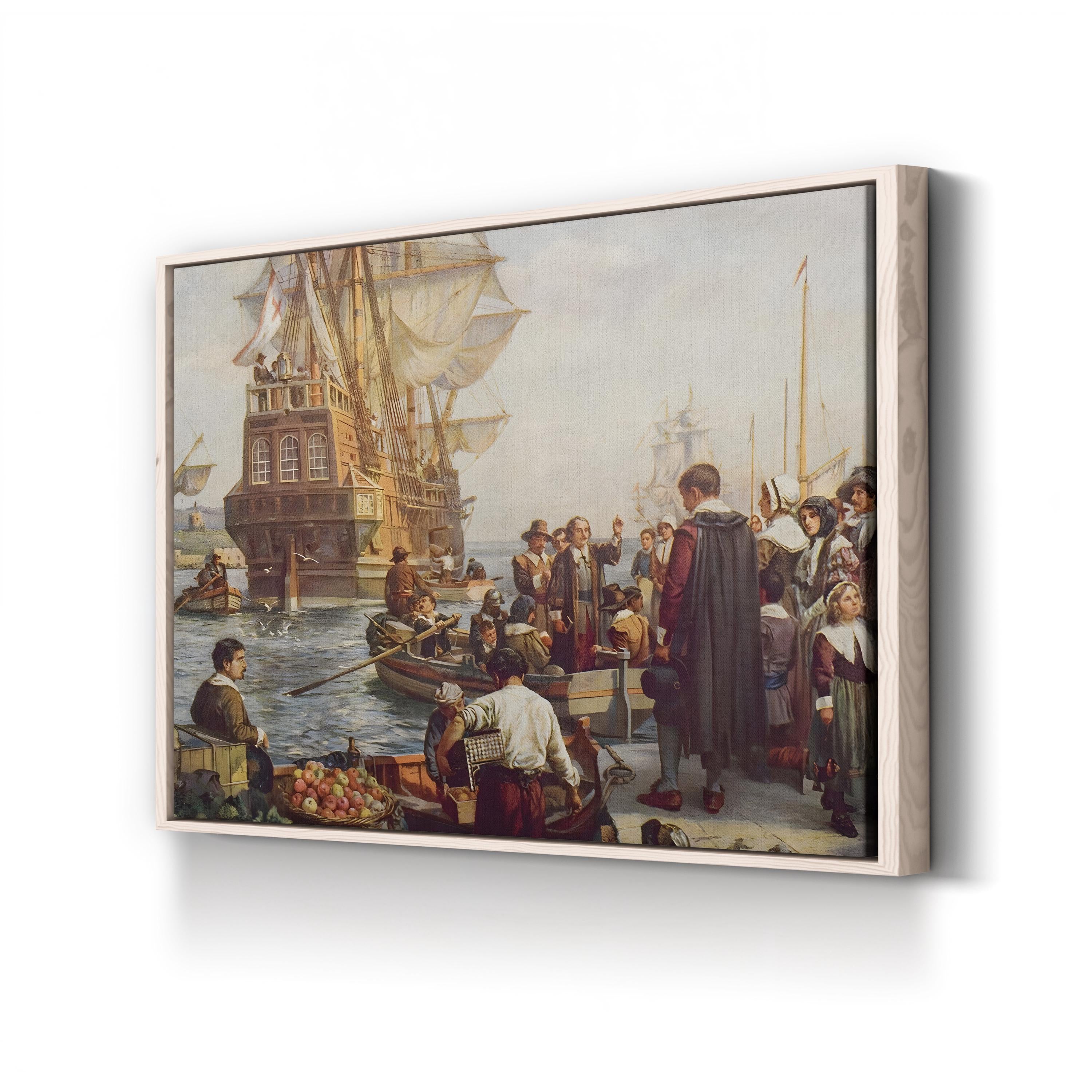 Maritime in 1620 the Historic The Departure of the Pilgrim Fathers