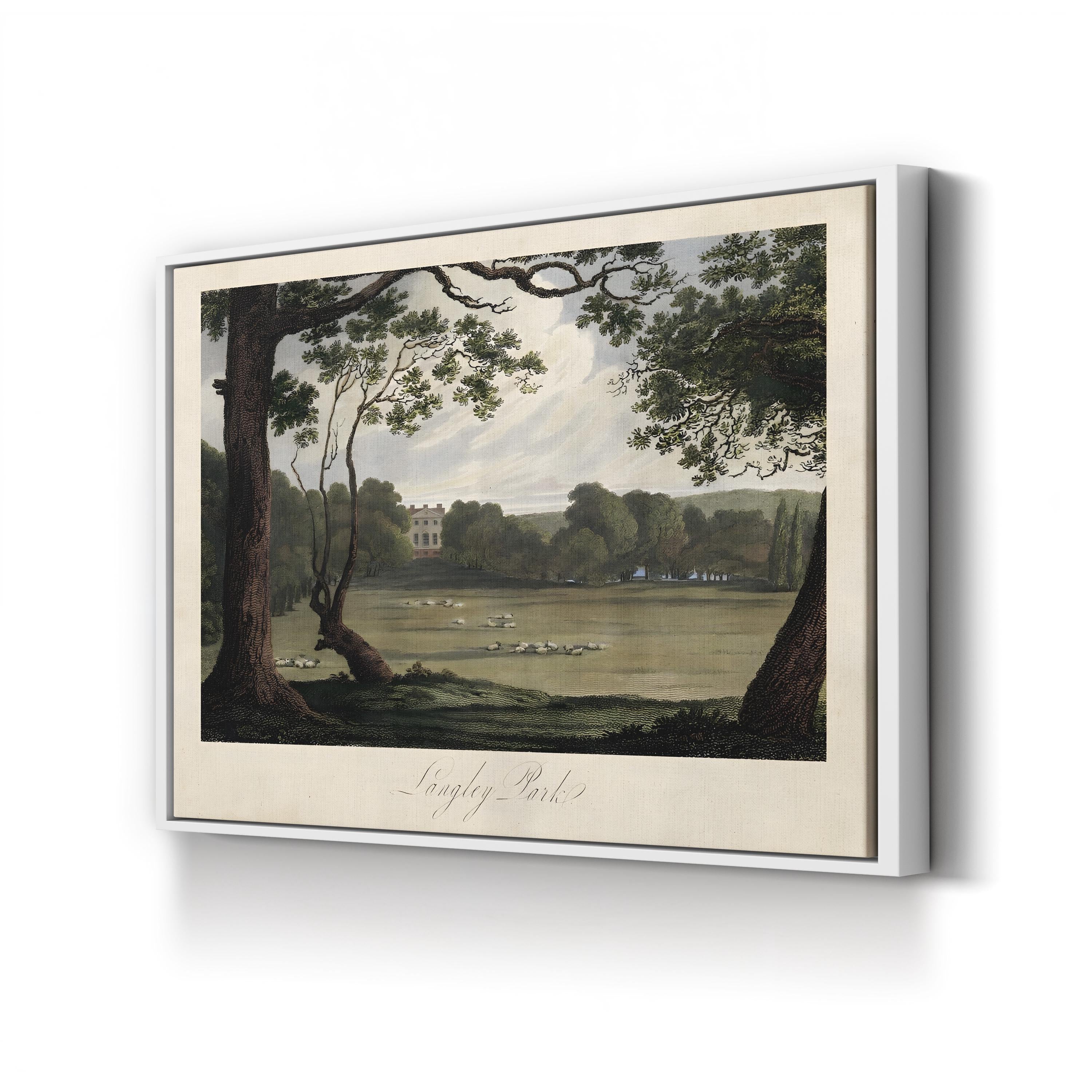 English Countryside IV – Period Illustration Wall Art | Pastoral Landscape Canvas Print