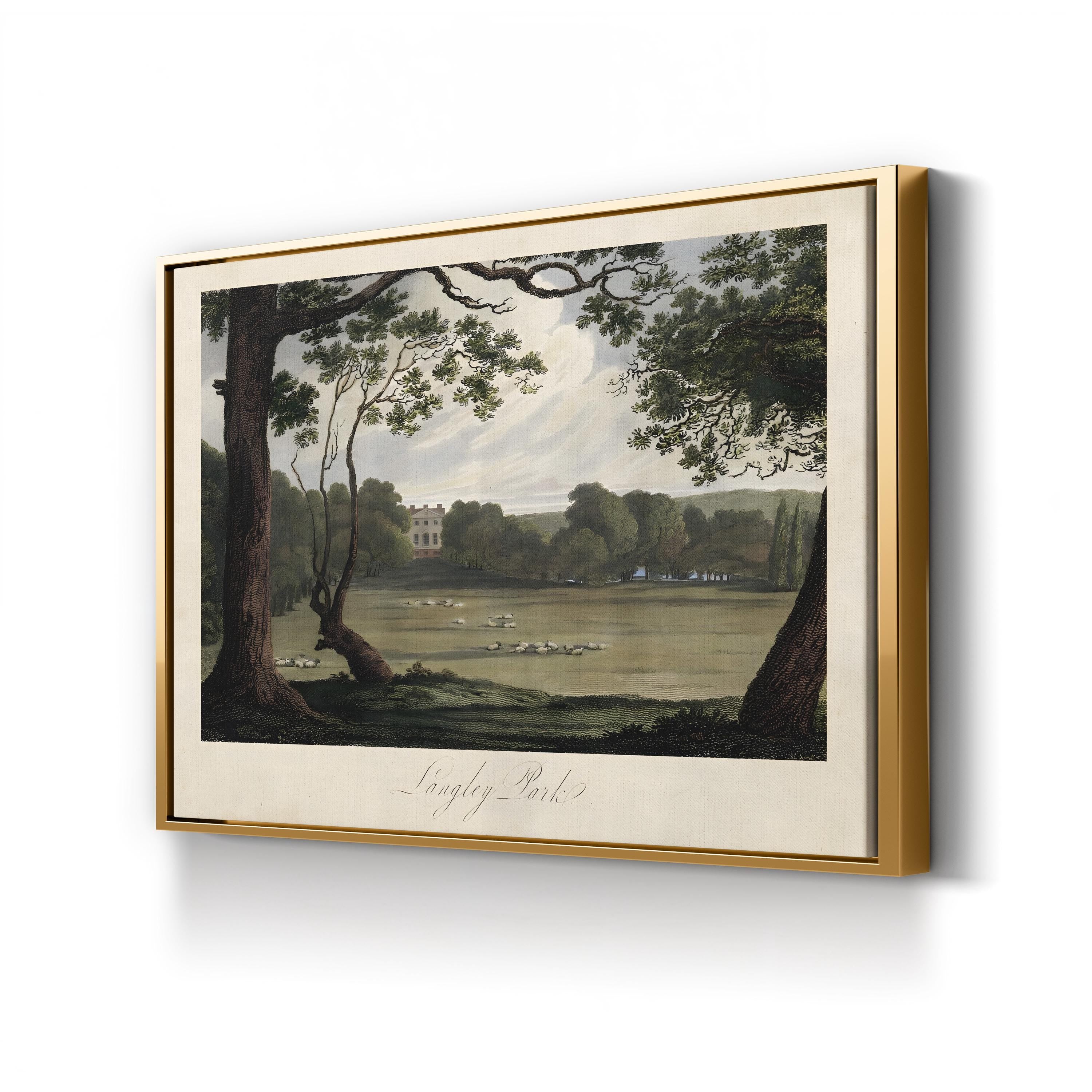 English Countryside IV – Period Illustration Wall Art | Pastoral Landscape Canvas Print