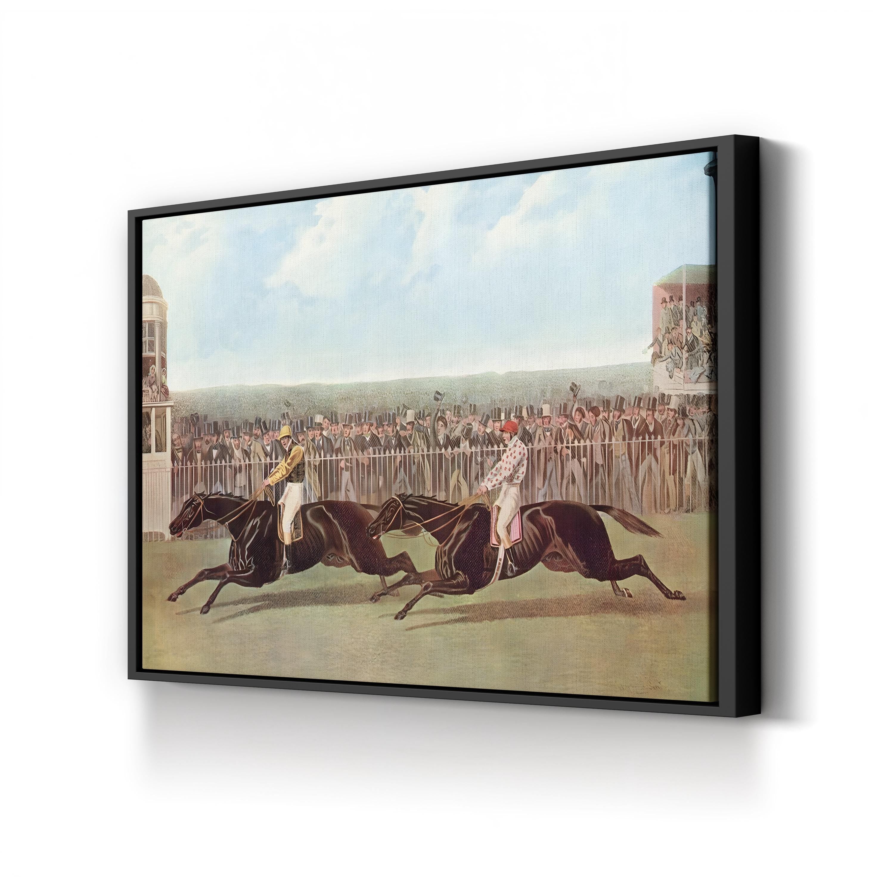 The Flying Dutchman and Voltigeur at York Racecourse Wall Art | 19th Century British Horse Racing Print