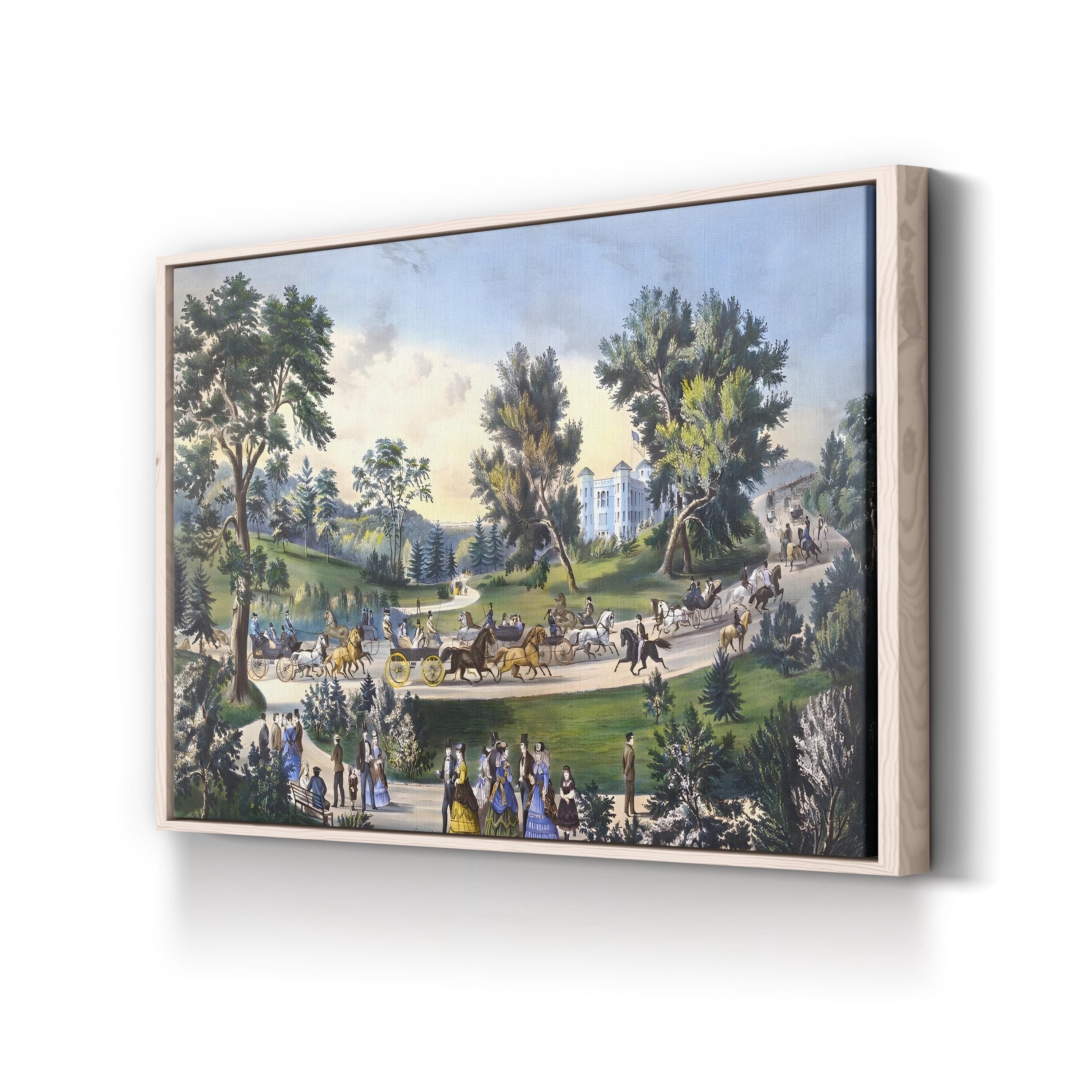 The Grand Drive, Central Park, New York, 1869 Wall Art by Currier and Ives