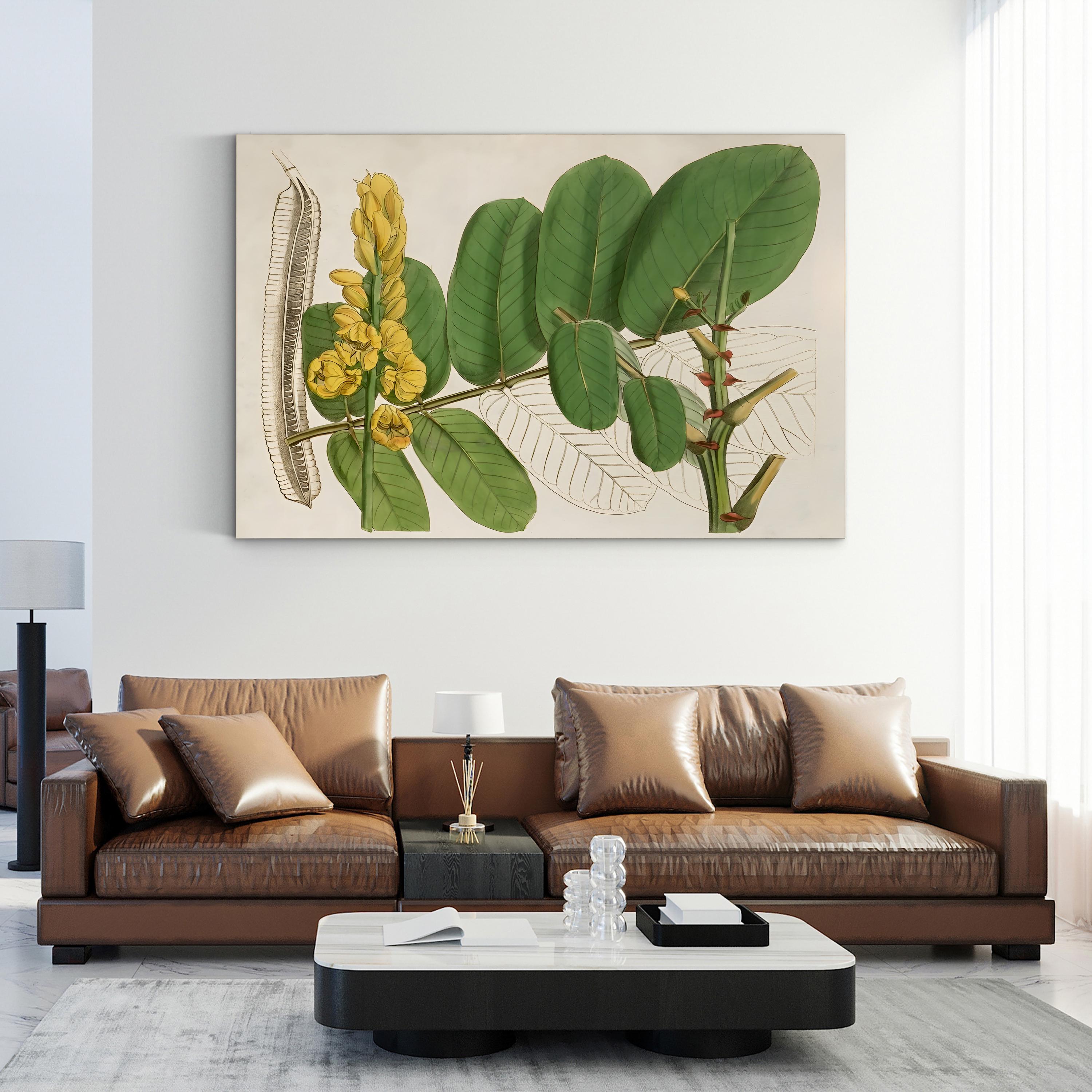 Tropical Foliage & Fruit II Canvas Print: Exotic Botanical Wall Art