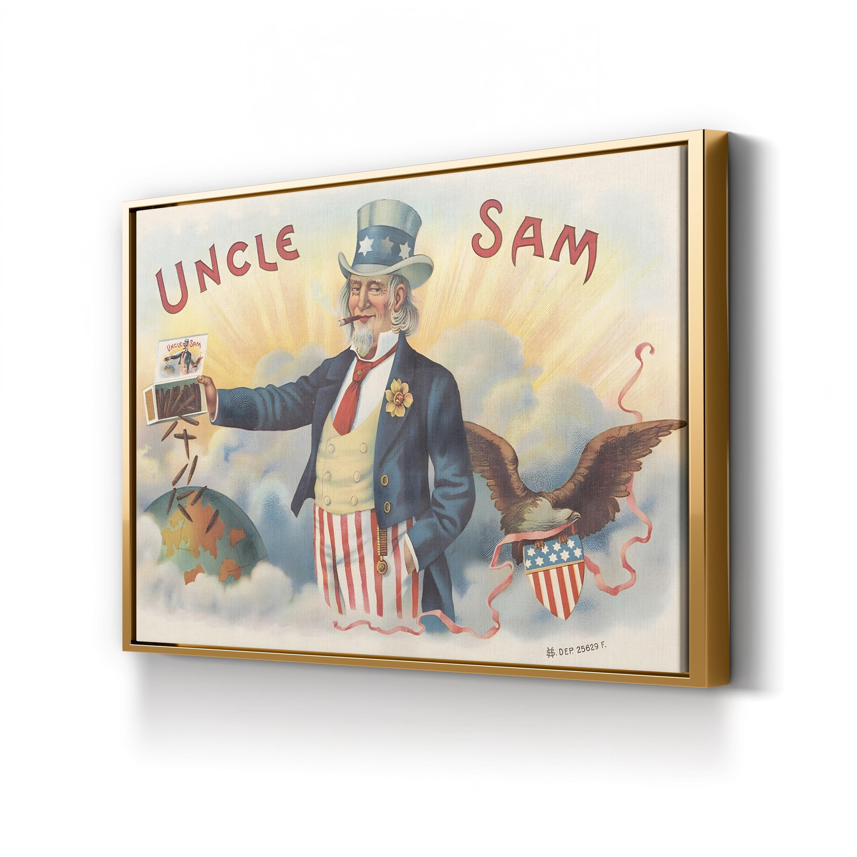 Uncle Sam I Want You WWII – Period Illustration Wall Art | Vintage Poster Canvas Print