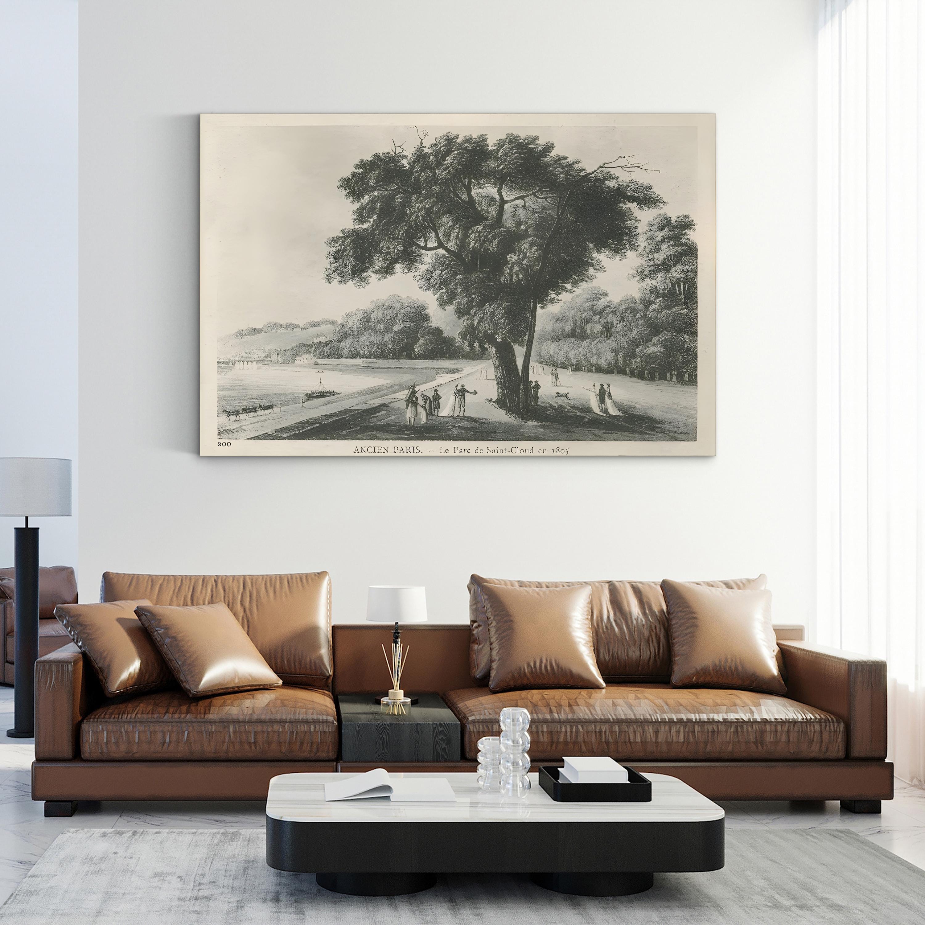 Parc de Saint-Cloud, 1805 – Period Illustration Wall Art | French Landscape Canvas Print