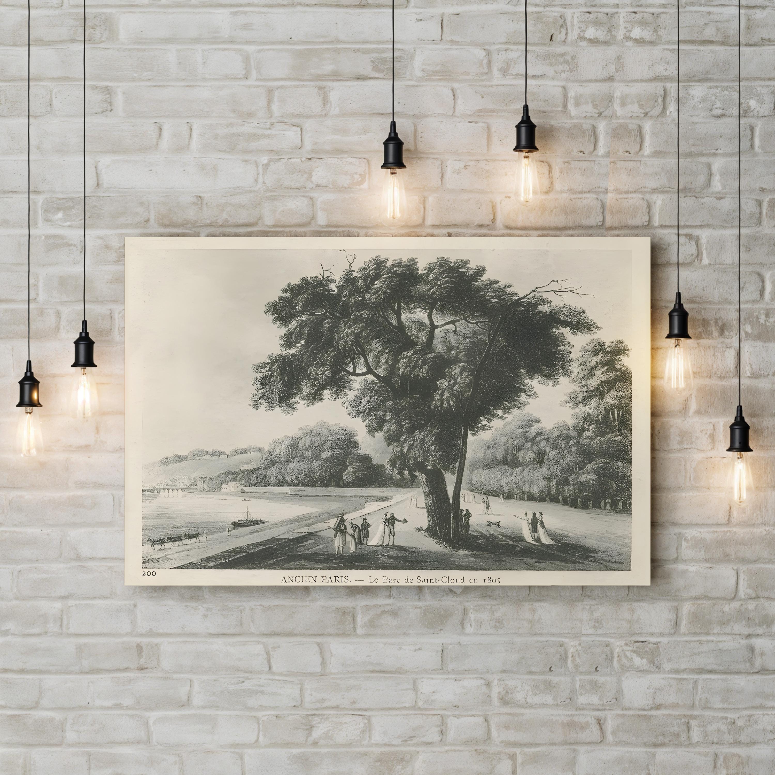 Parc de Saint-Cloud, 1805 – Period Illustration Wall Art | French Landscape Canvas Print