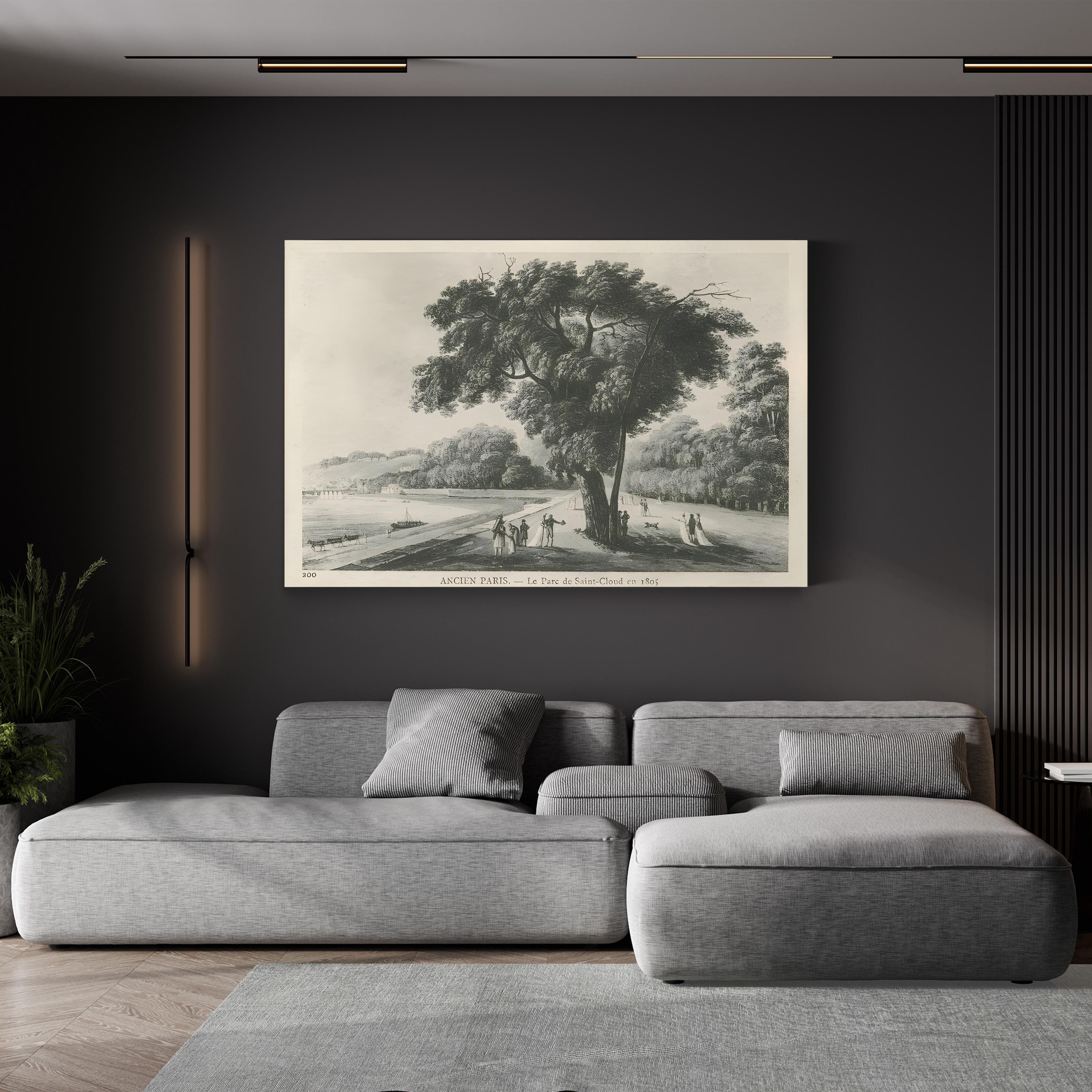 Parc de Saint-Cloud, 1805 – Period Illustration Wall Art | French Landscape Canvas Print