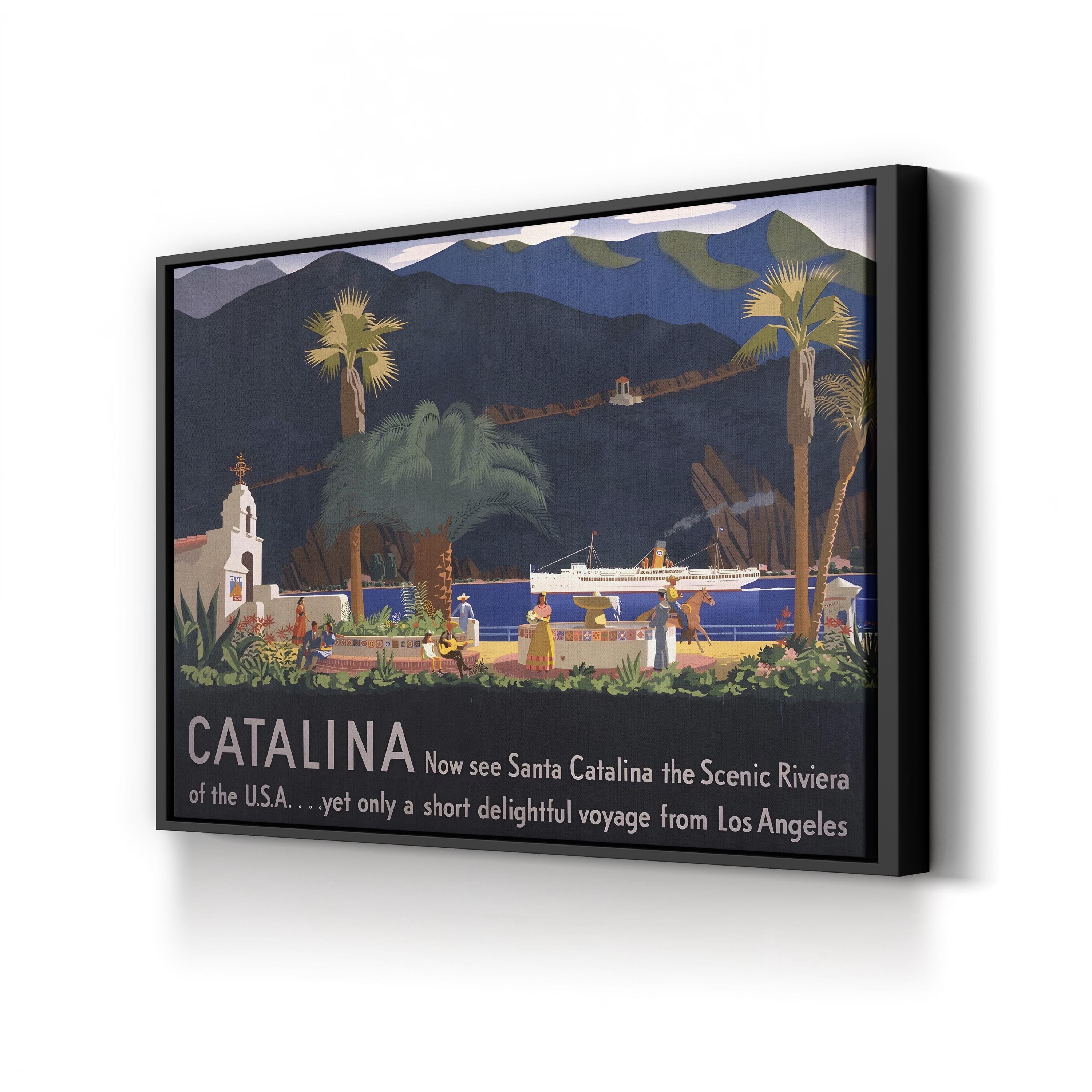 Santa Catalina Island, 1935 – Period Illustration Wall Art | California Travel Canvas Print