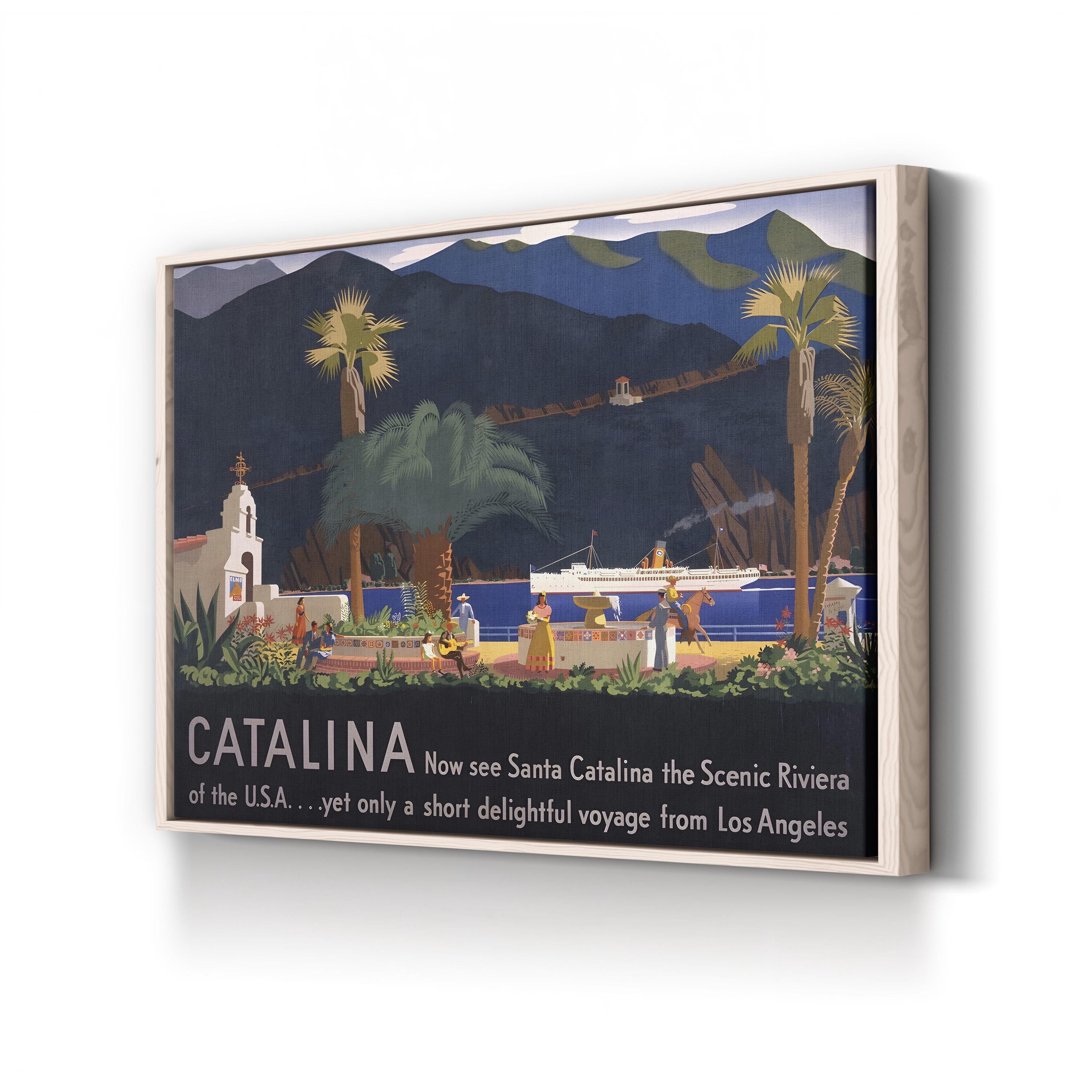 Santa Catalina Island, 1935 – Period Illustration Wall Art | California Travel Canvas Print
