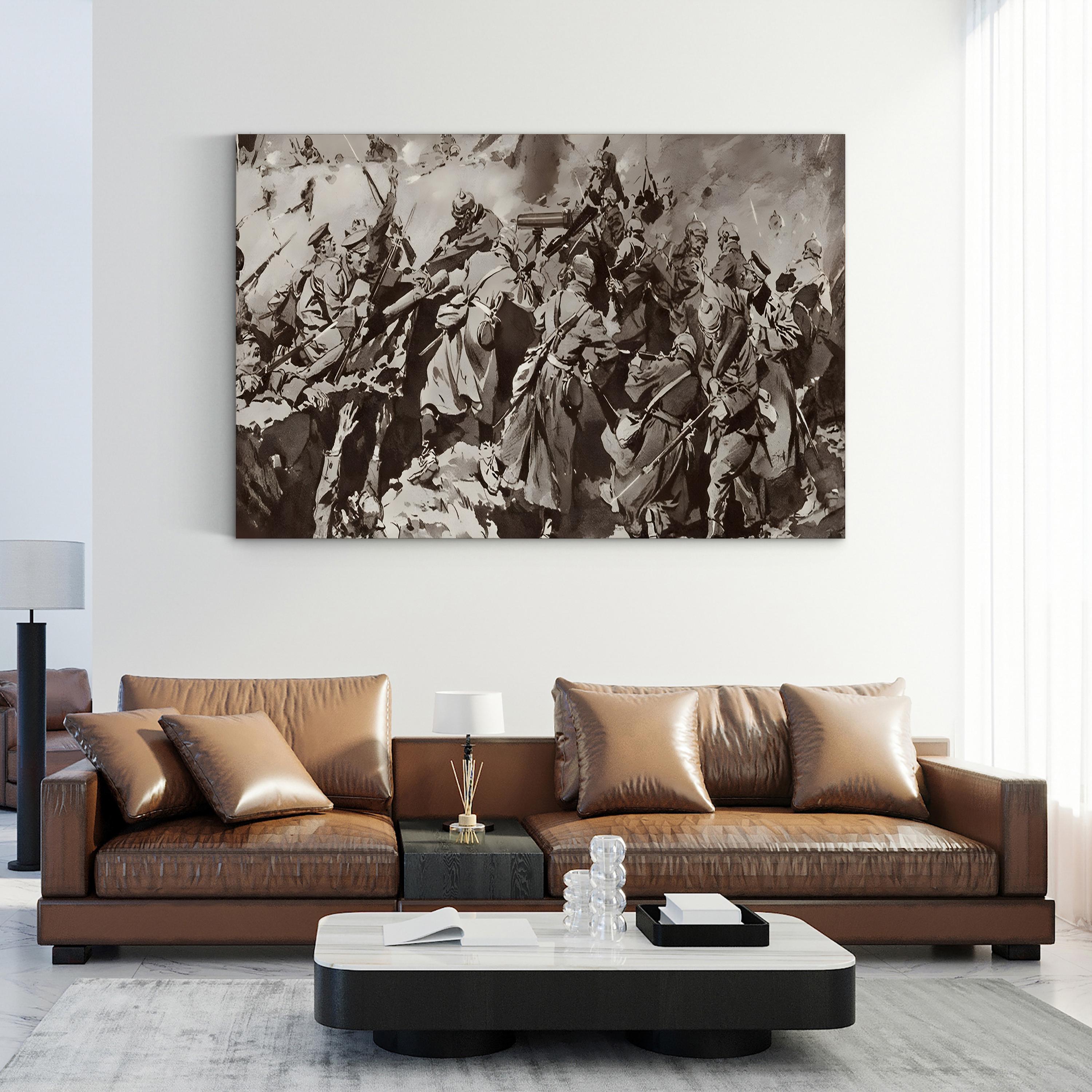 British Troops Overrun German Trench, Battle of Neuve Chapelle, France (1915) — WWI Historical Military Wall Art