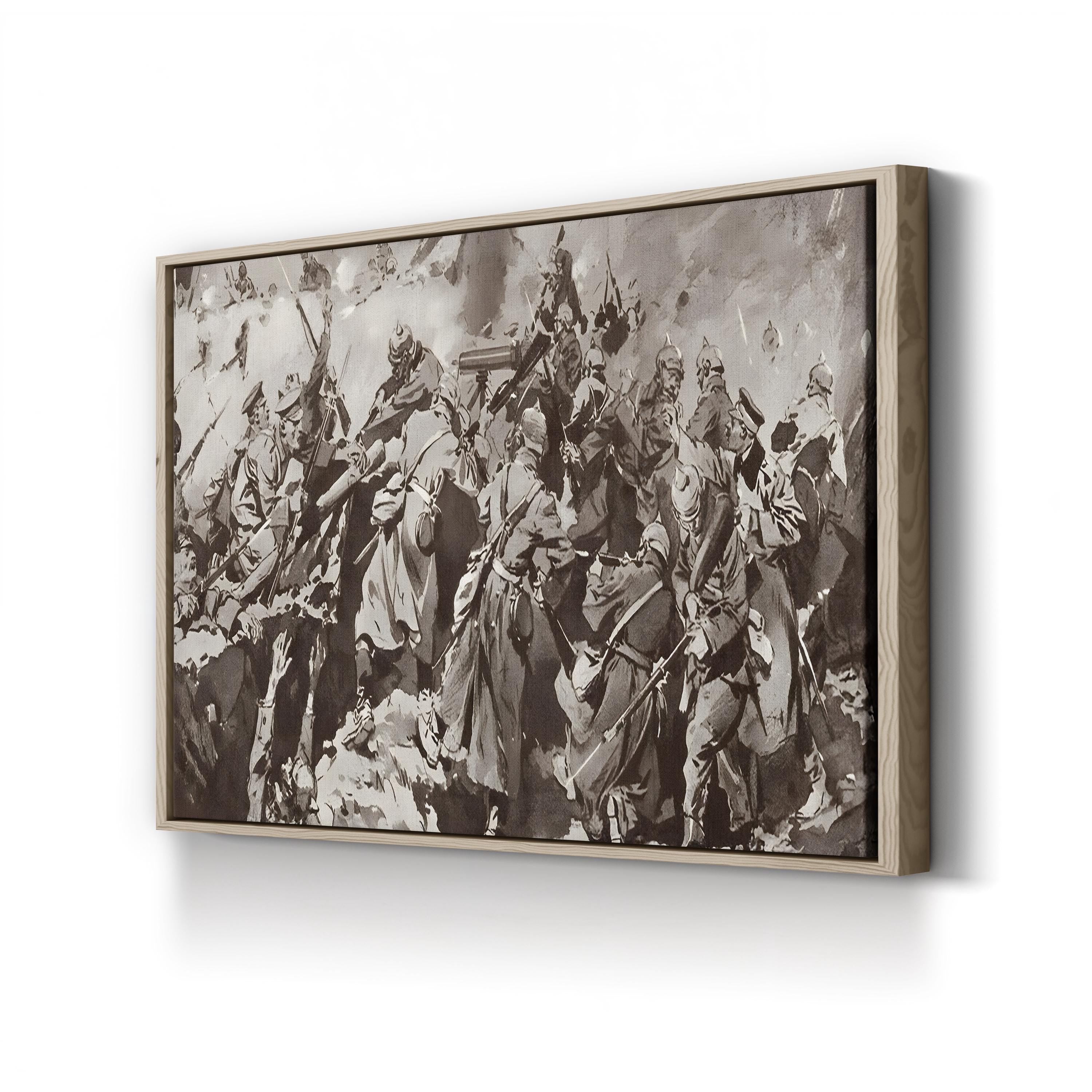 British Troops Overrun German Trench, Battle of Neuve Chapelle, France (1915) — WWI Historical Military Wall Art