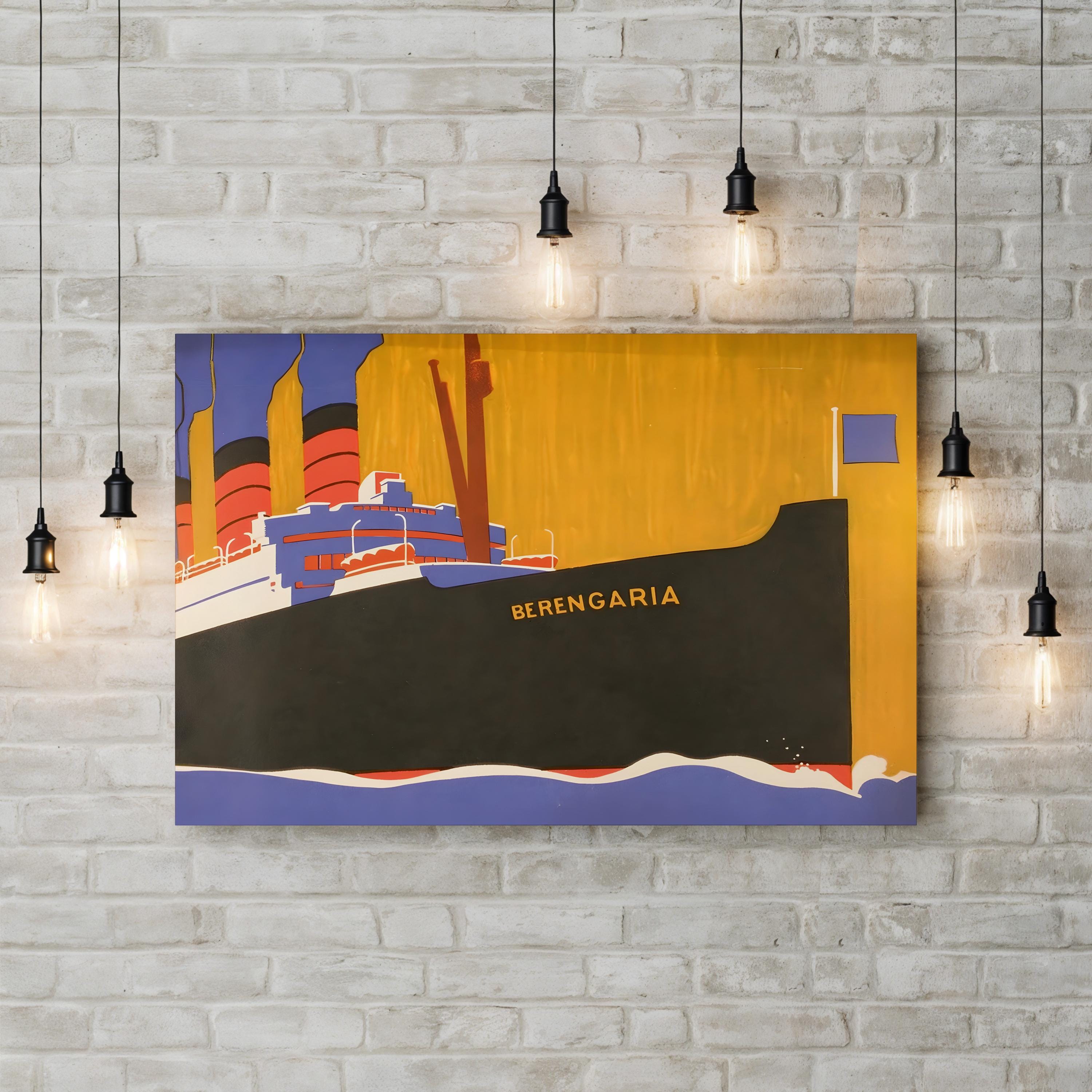 Cunard Line Promotional Brochure for Berengaria, Circa 1930 — Vintage Ocean Liner Wall Art