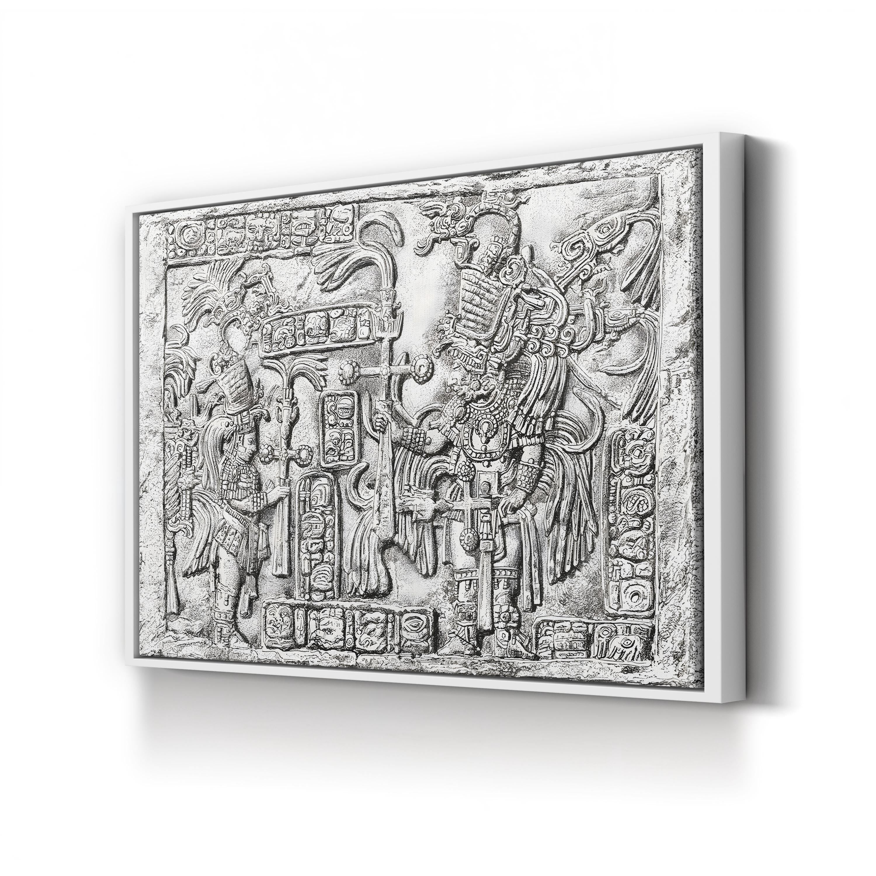 Decorative Lintel from Yaxchilán, Chiapas, Mexico — Ancient Mayan Architectural Relief Wall Art