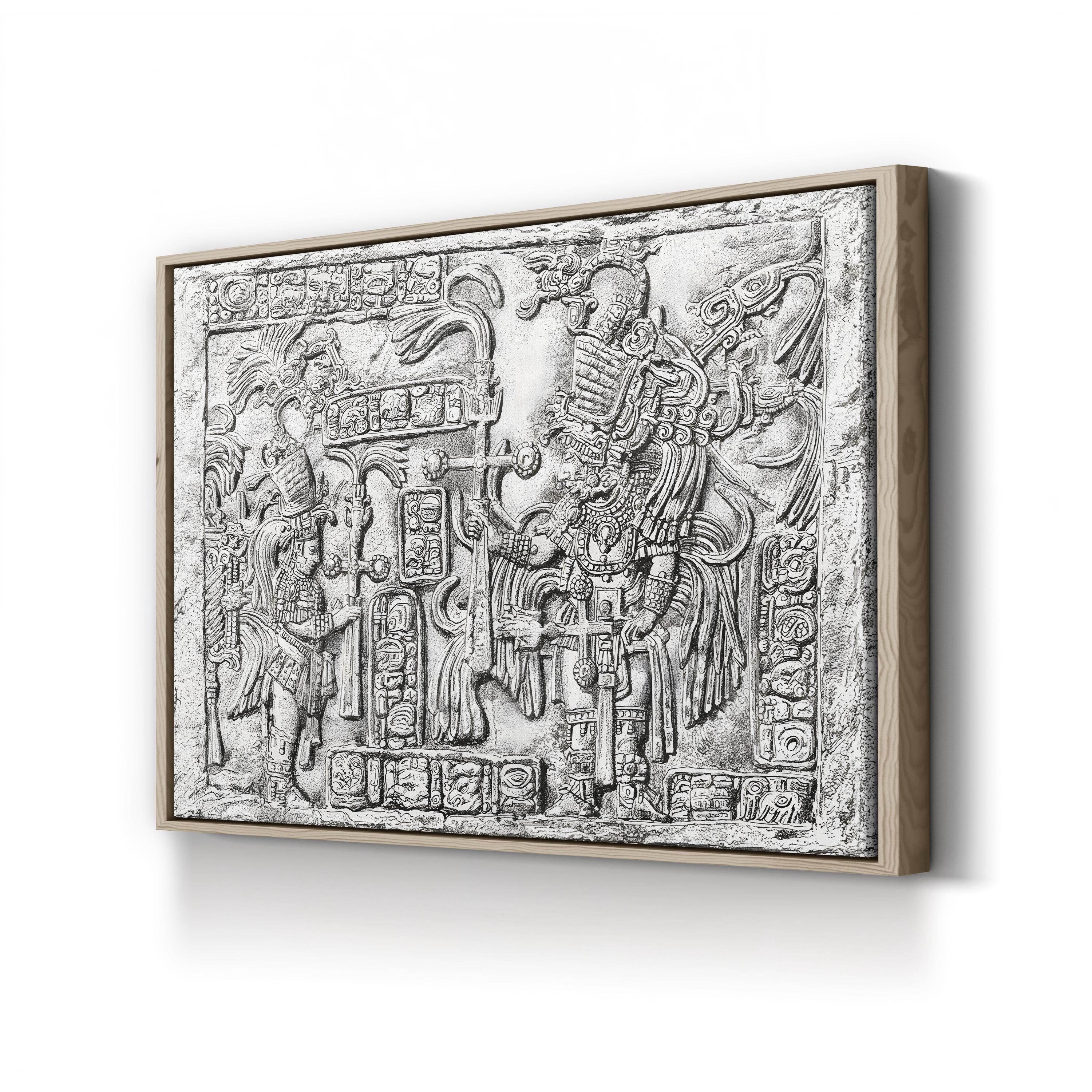 Decorative Lintel from Yaxchilán, Chiapas, Mexico — Ancient Mayan Architectural Relief Wall Art