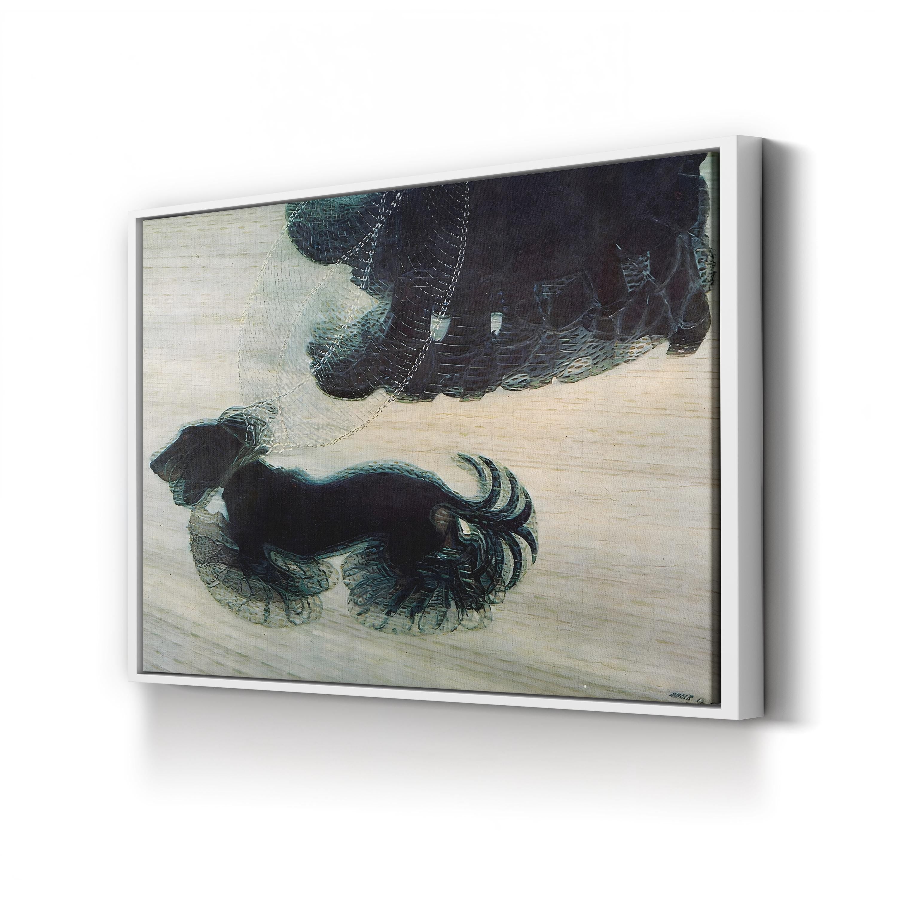 Walking Dog on a Leash — Contemporary Animal Illustration Wall Art by Mindy Sommers