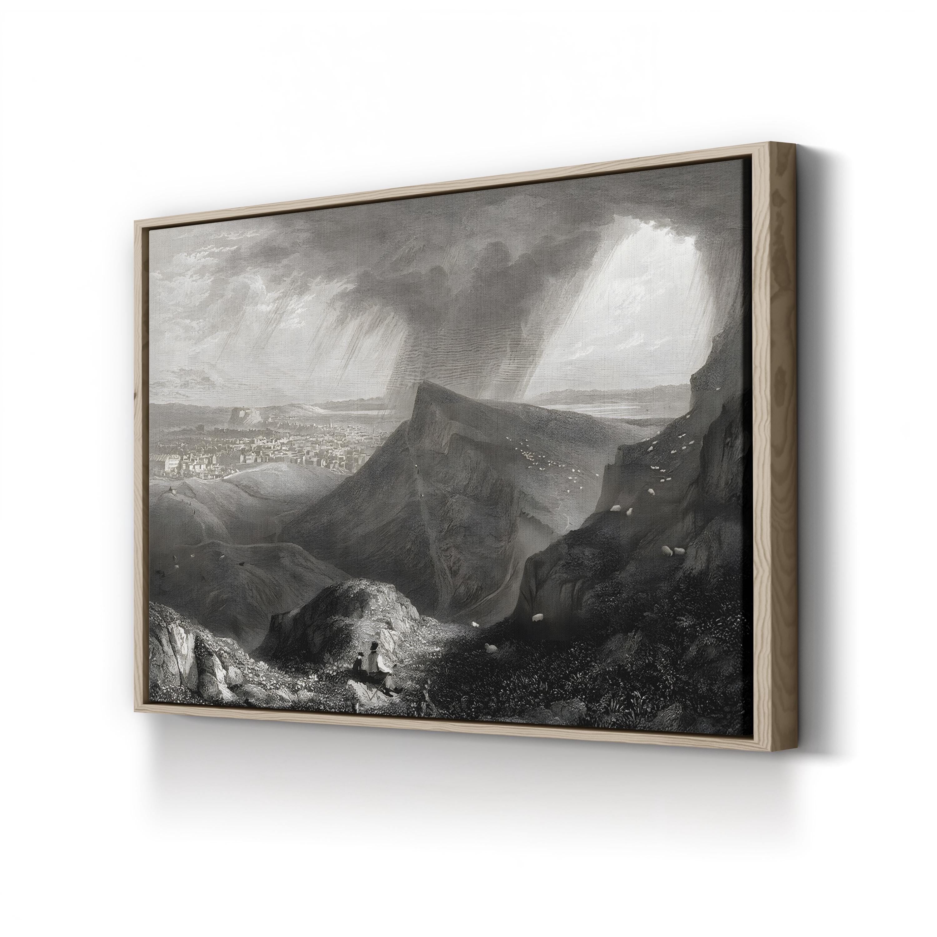 Edinburgh from the Ascent to Arthur’s Seat, Edinburgh, Scotland Wall Art — 1832 Robert Batty Topographical Engraving