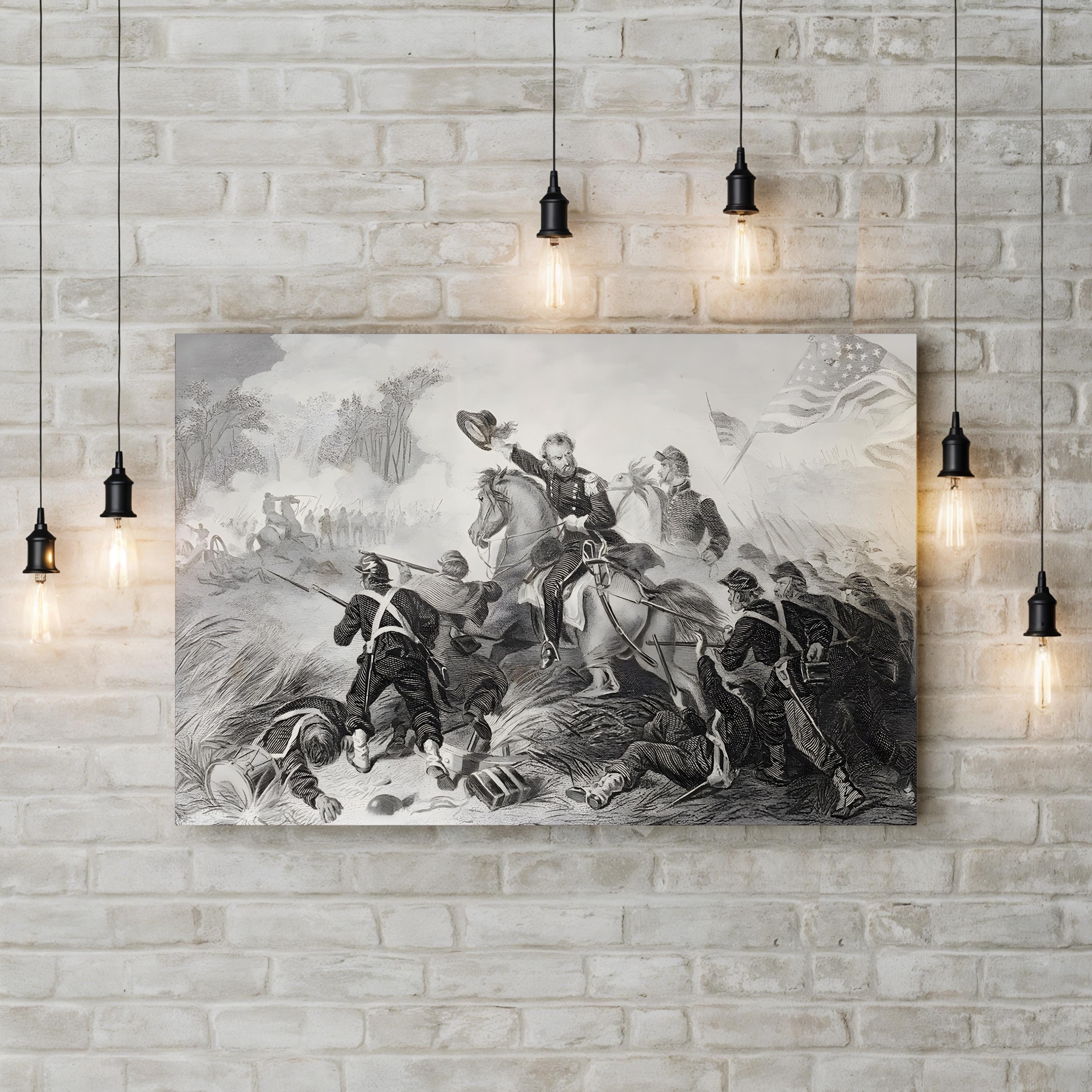 Battle of Wilson’s Creek, August 1861 Wall Art — Civil War Historical Illustration