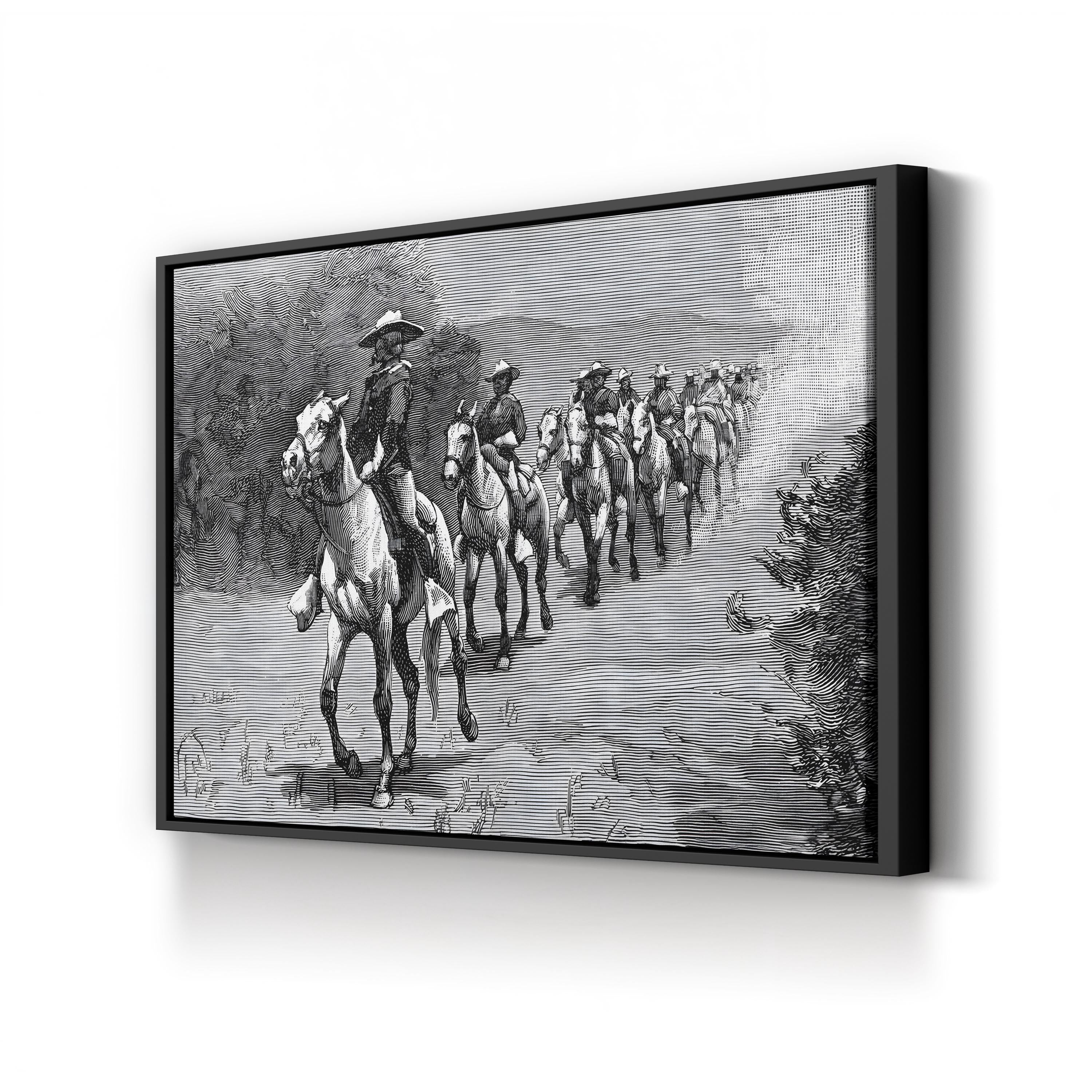 Buffalo Soldiers in the Desert, 1888 — 10th Cavalry Engraving Wall Art
