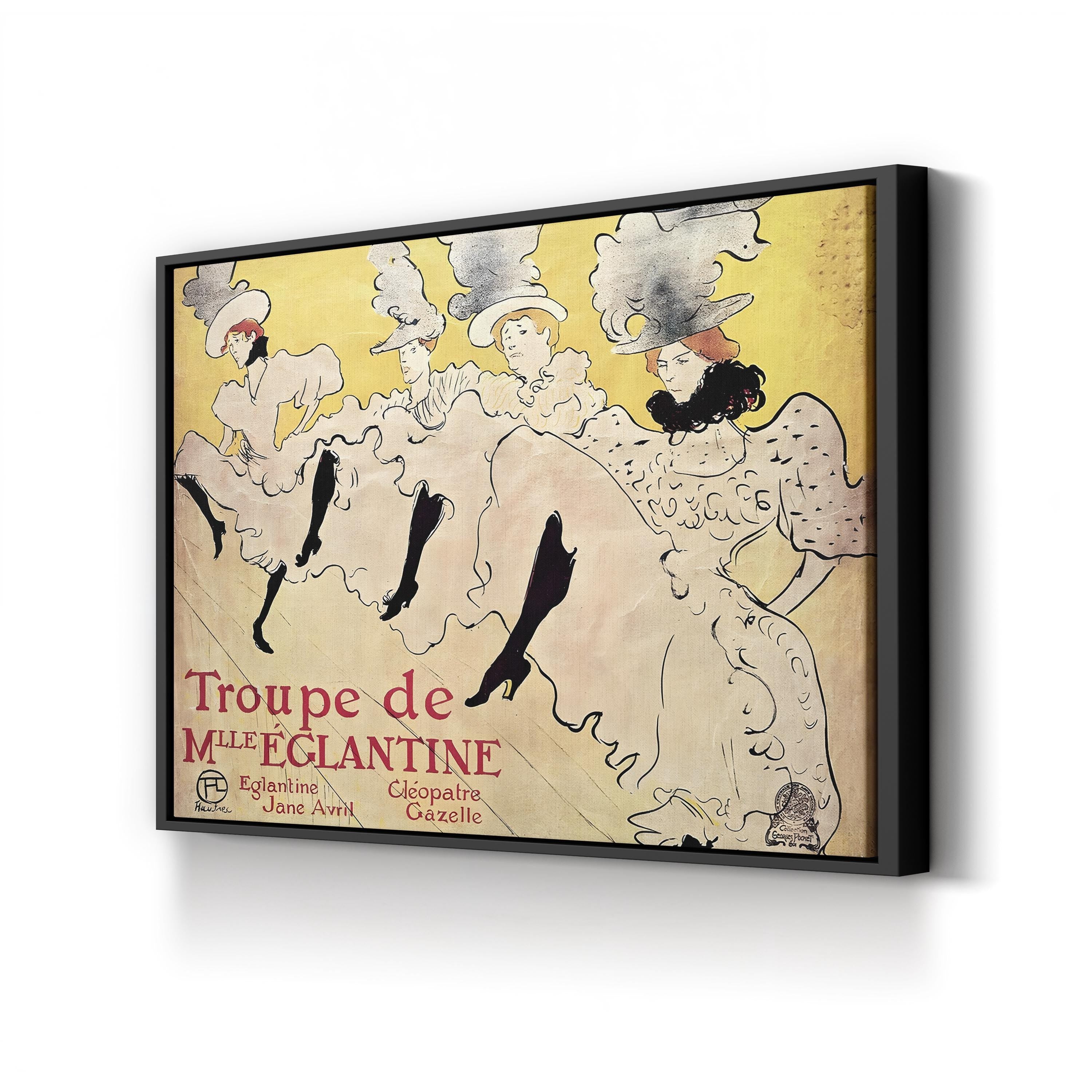 La Troupe de Mademoiselle Églantine Wall Art — Henri de Toulouse-Lautrec French Cabaret Poster