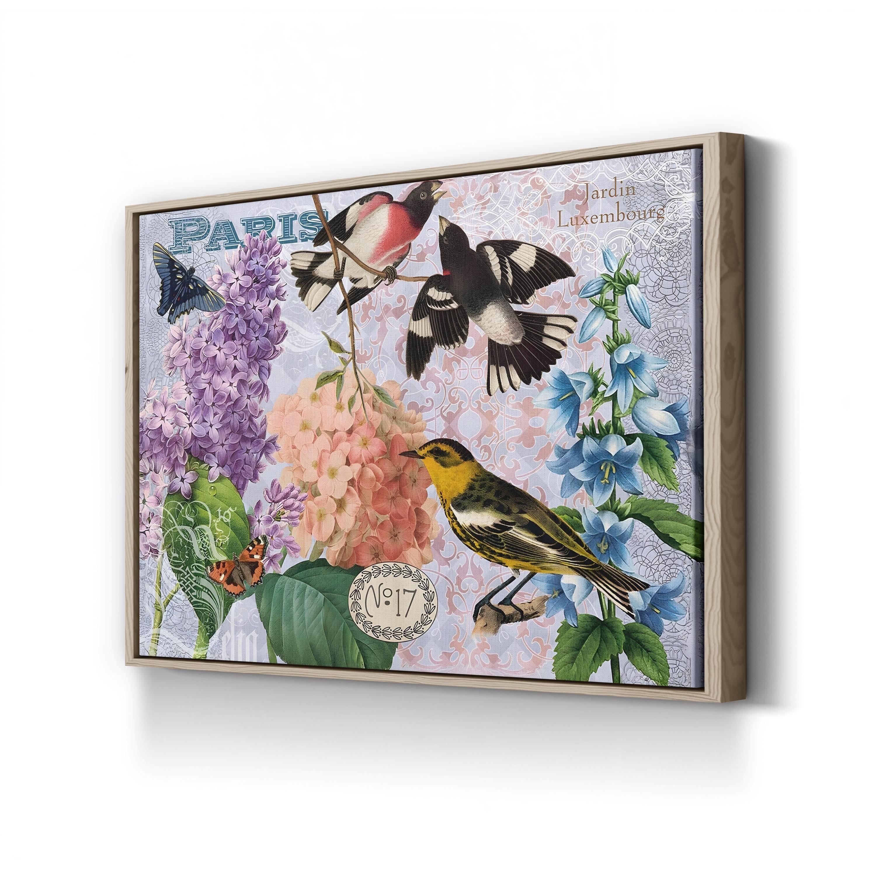 Luxembourg Garden, Paris canvas print in Oak Framed Canvas