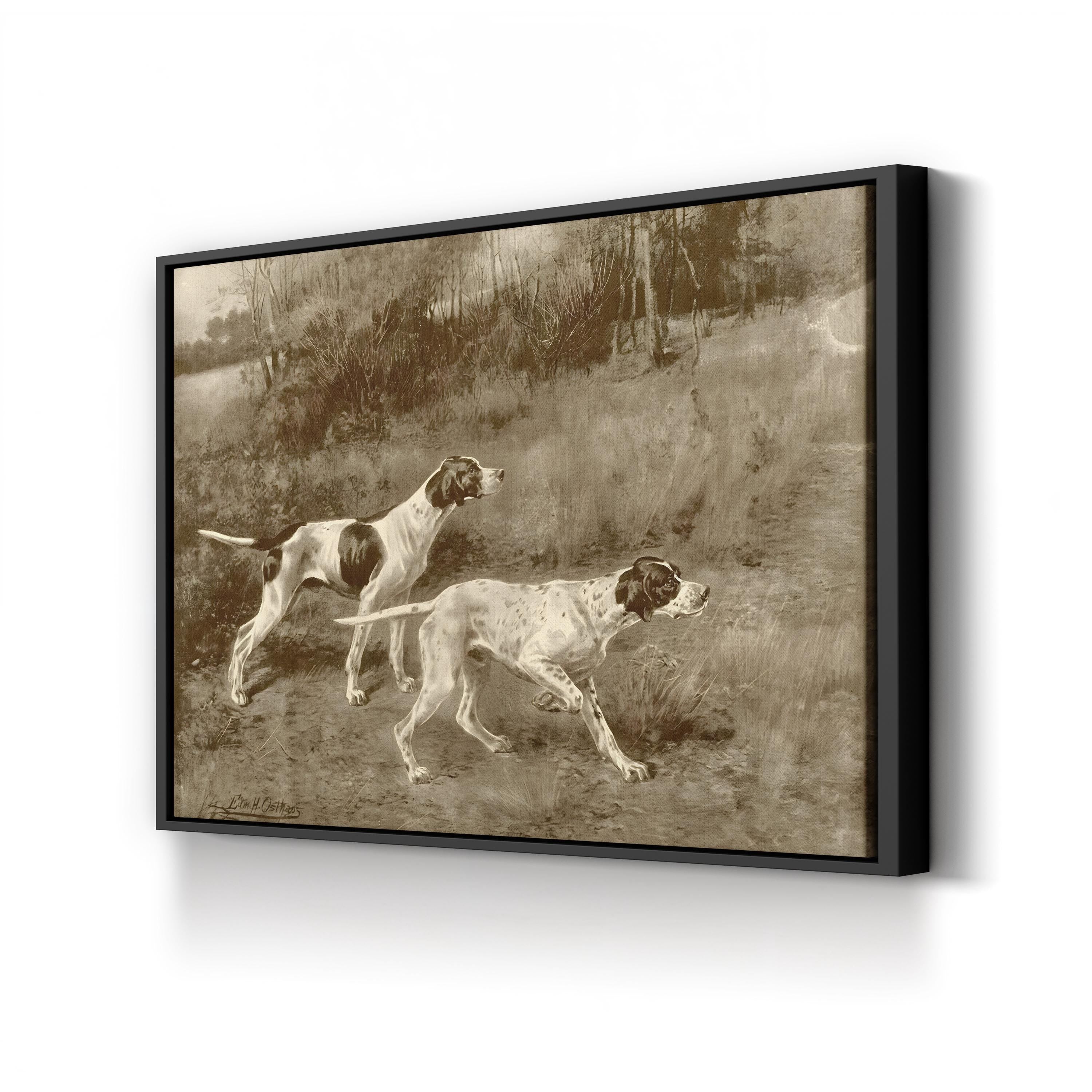 Rip Rap and Lad of Rush Wall Art — E.H. Osthaus Sporting Dog Illustration