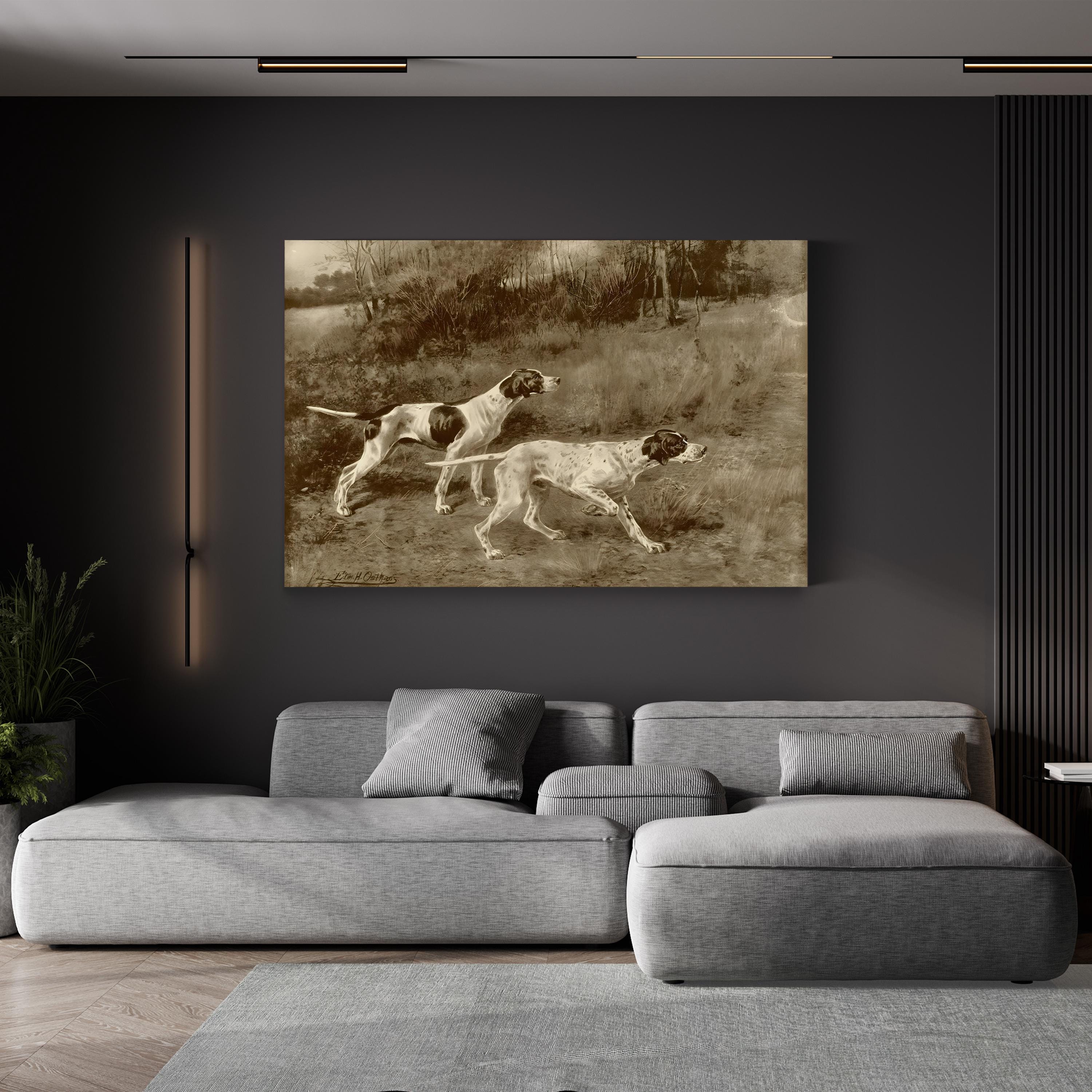 Rip Rap and Lad of Rush Wall Art — E.H. Osthaus Sporting Dog Illustration