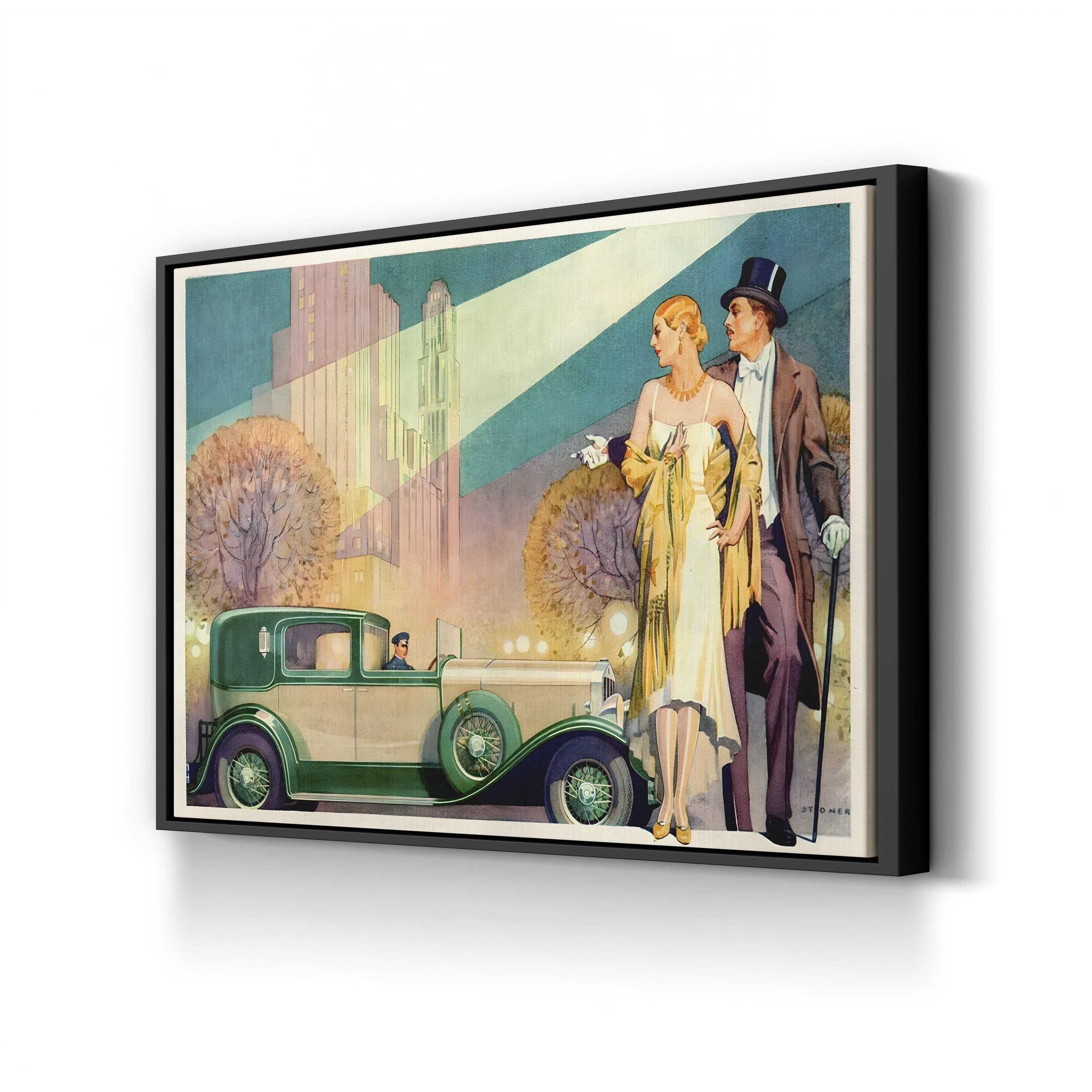 Art Deco French Fashion, 1920s – Period Illustration Wall Art | Vintage Parisian Canvas Print