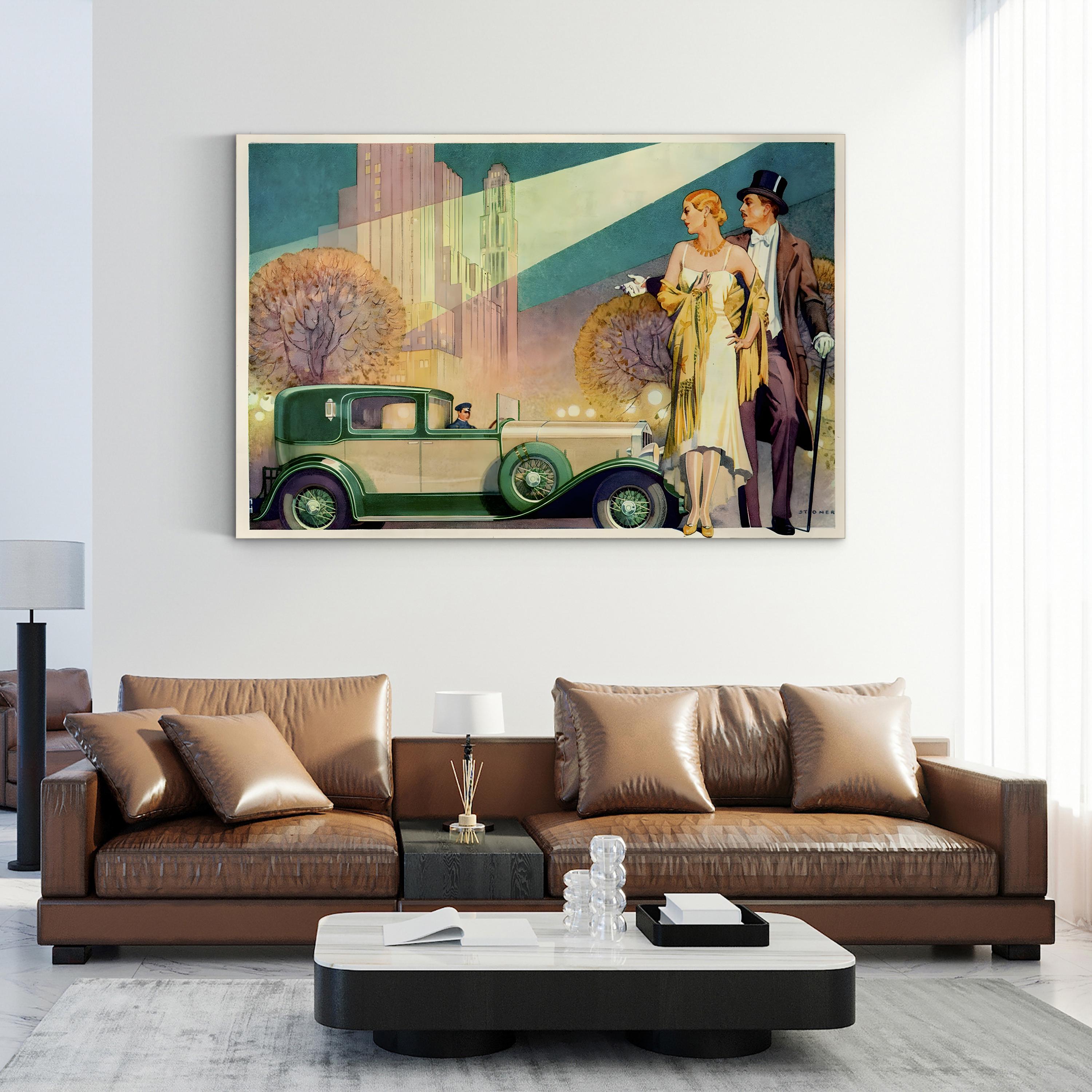 Art Deco French Fashion, 1920s – Period Illustration Wall Art | Vintage Parisian Canvas Print